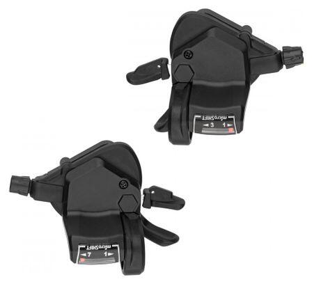 MicroSHIFT Levier de vitesses droit Trigger TS39, Noir | Bikeinn
