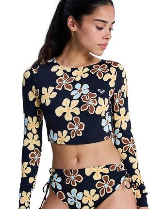 Lycra manches longues cropped THE BEACH BABE Vert Femme