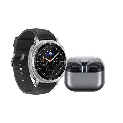 Galaxy watch8 classic 46mm zwart met galaxy buds 3 pro zilver + jbl flip 7