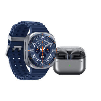 Galaxy watch ultra 47mm grijs met galaxy buds 3 pro zilver + jbl flip 7