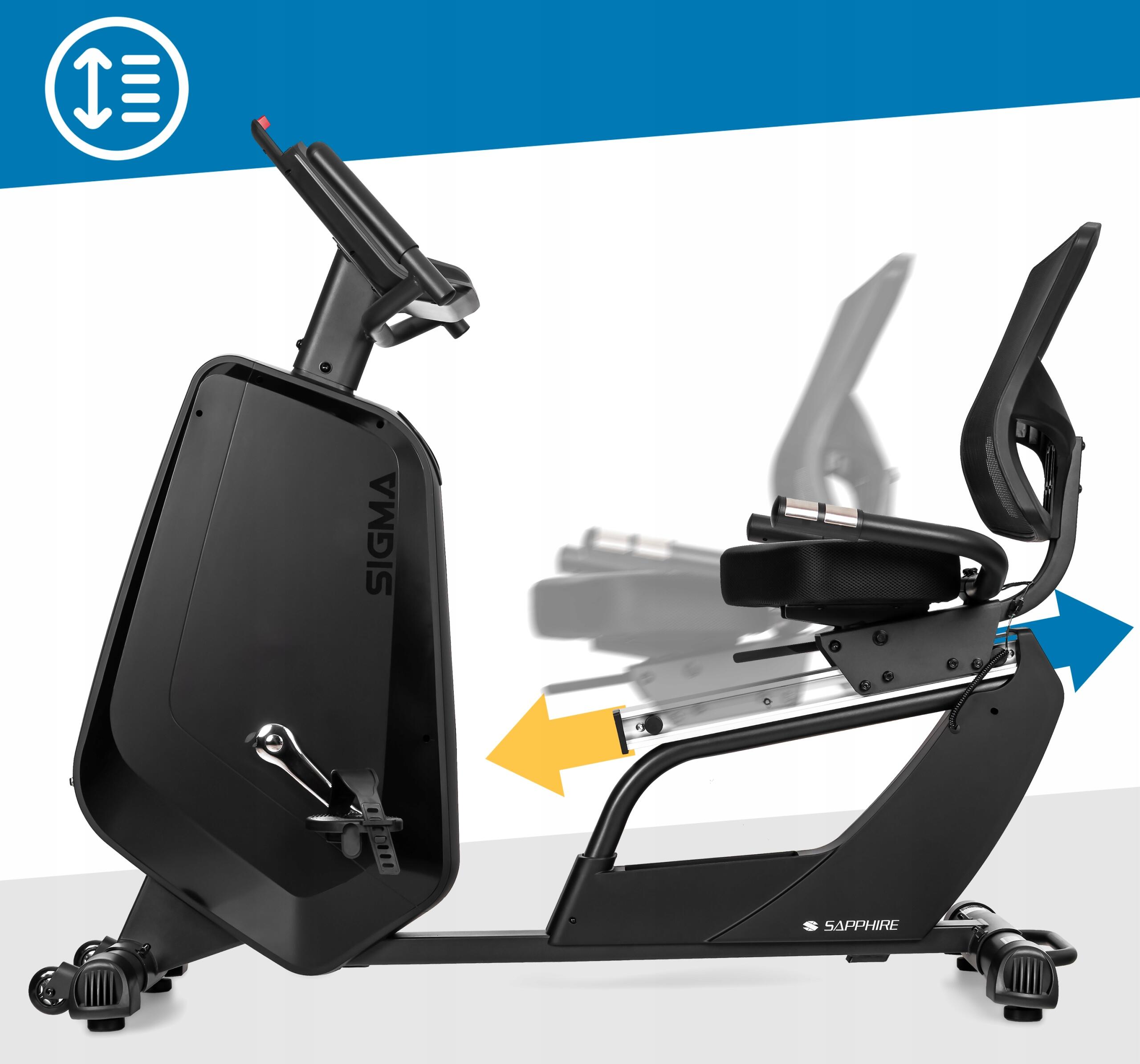 Rower elektromagnetyczny Sapphire SG-9050RB Sigma poziomy Bluetooth Aplikacje 2/7