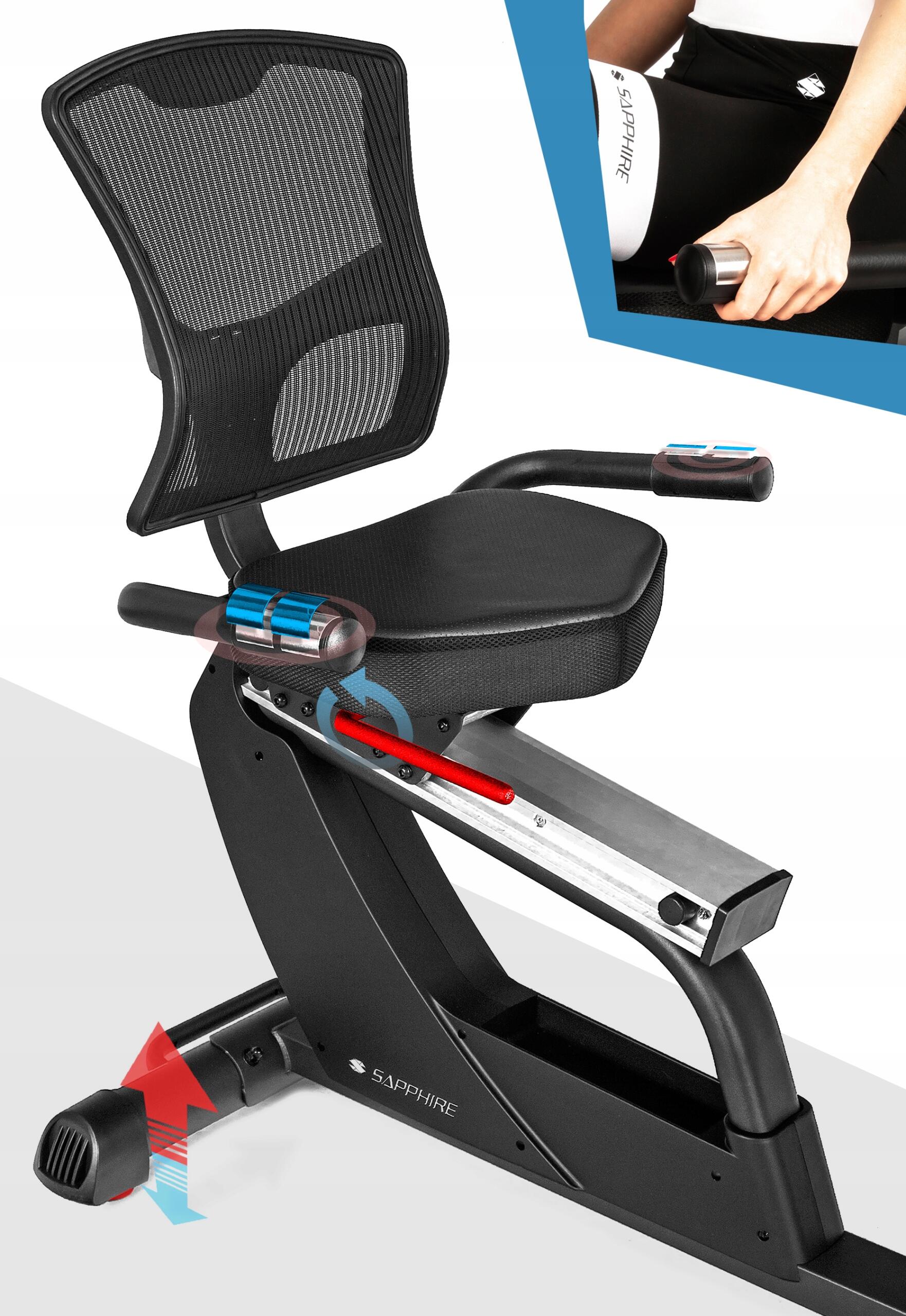Rower elektromagnetyczny Sapphire SG-9050RB Sigma poziomy Bluetooth Aplikacje 4/7