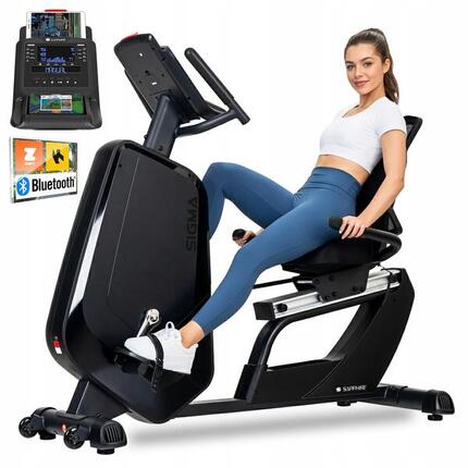 Rower elektromagnetyczny Sapphire SG-9050RB Sigma poziomy Bluetooth Aplikacje
