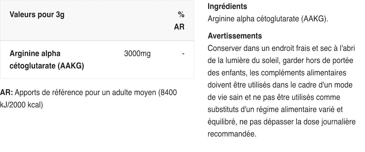 Applied Nutrition AAKG (300g) Unflavoured - Aminozuren - Arginine 2/3
