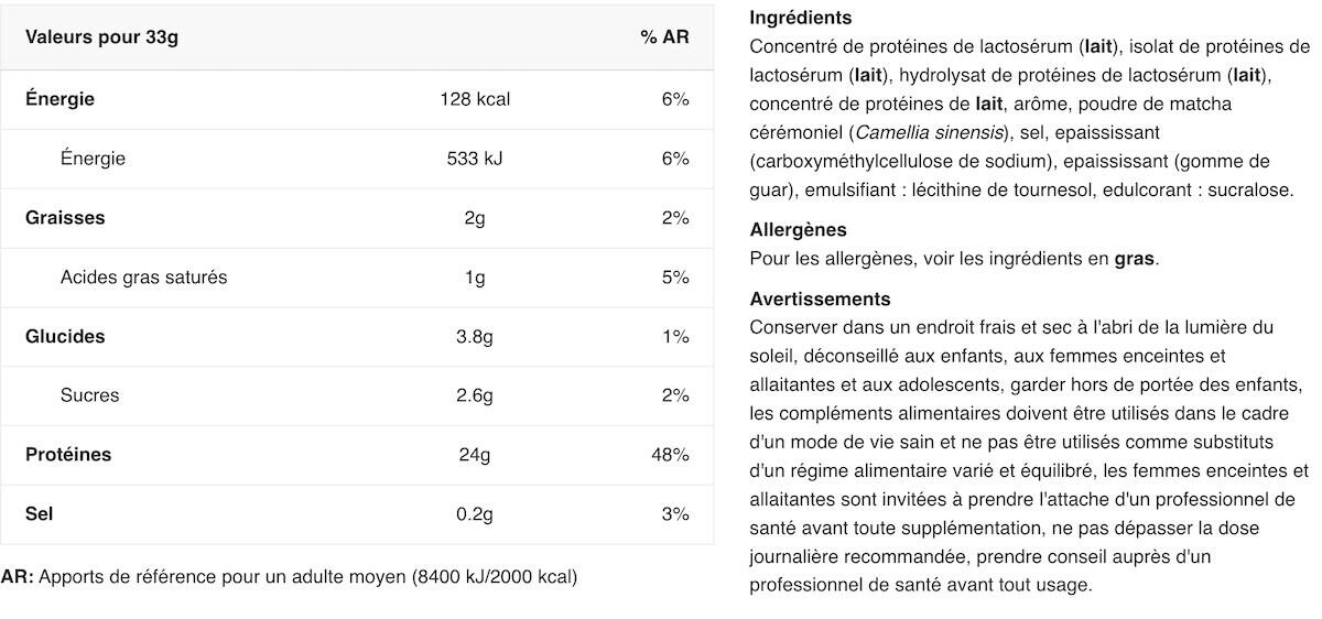 Whey concentrée - Critical Whey - Matcha à la Vanille 2/3