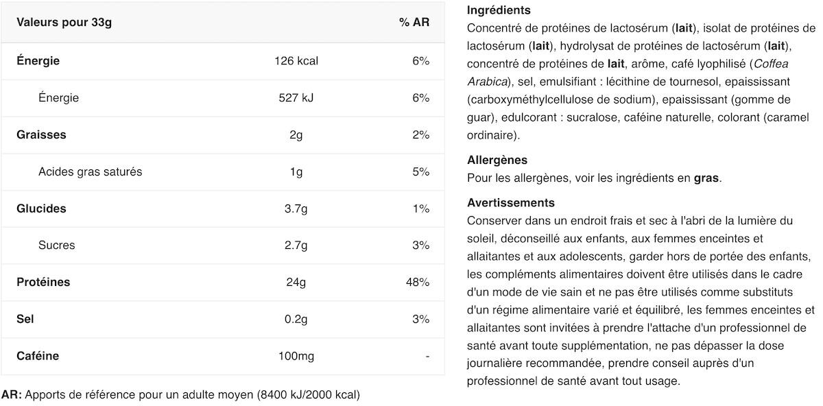 Whey concentrée - Critical Whey - Cappuccino Frappé 2/3