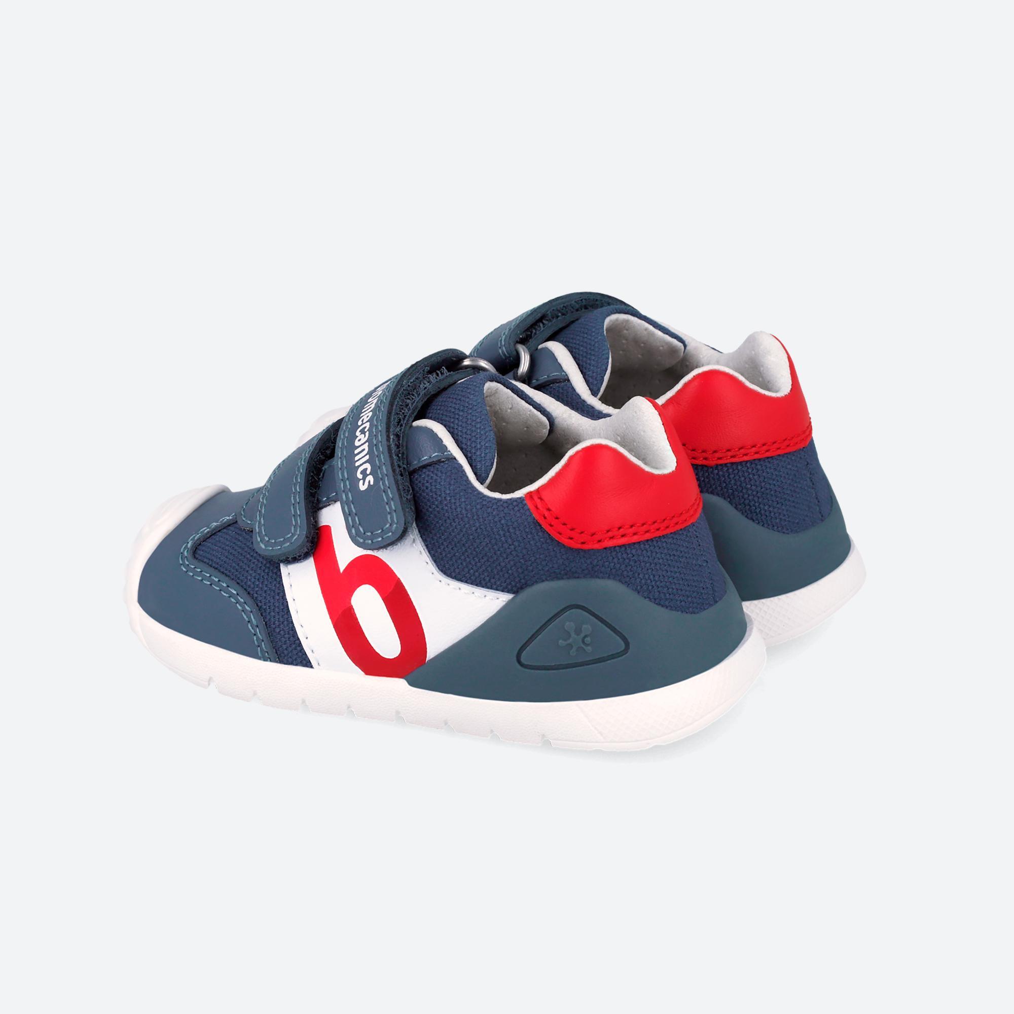 Zapatillas Primeros Pasos Bebé Biomecanics 262121A Azules Cierre Adherente 3/6