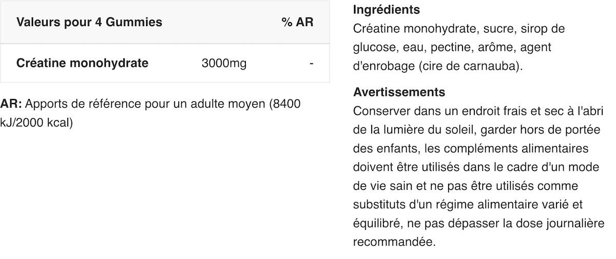 Créatine monohydrate - Creatine Gummies - Explosion de Cola 80 Gummies 2/3