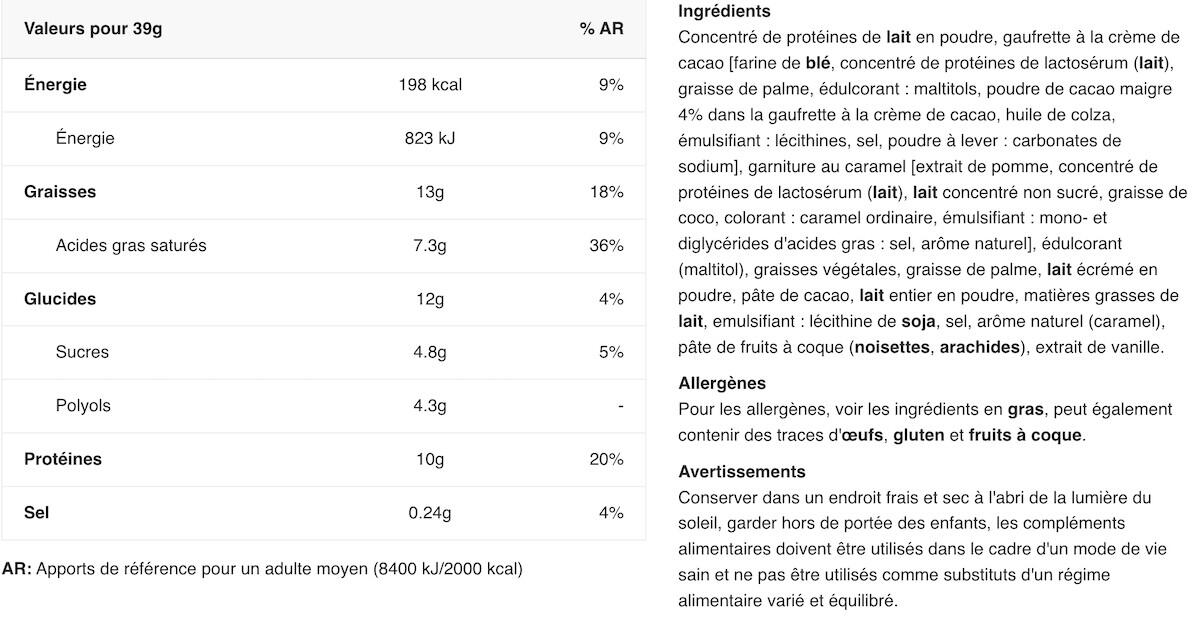 Gaufrettes protéinées - Protein Wafer - Chocolat au Lait et Caramel 2/3