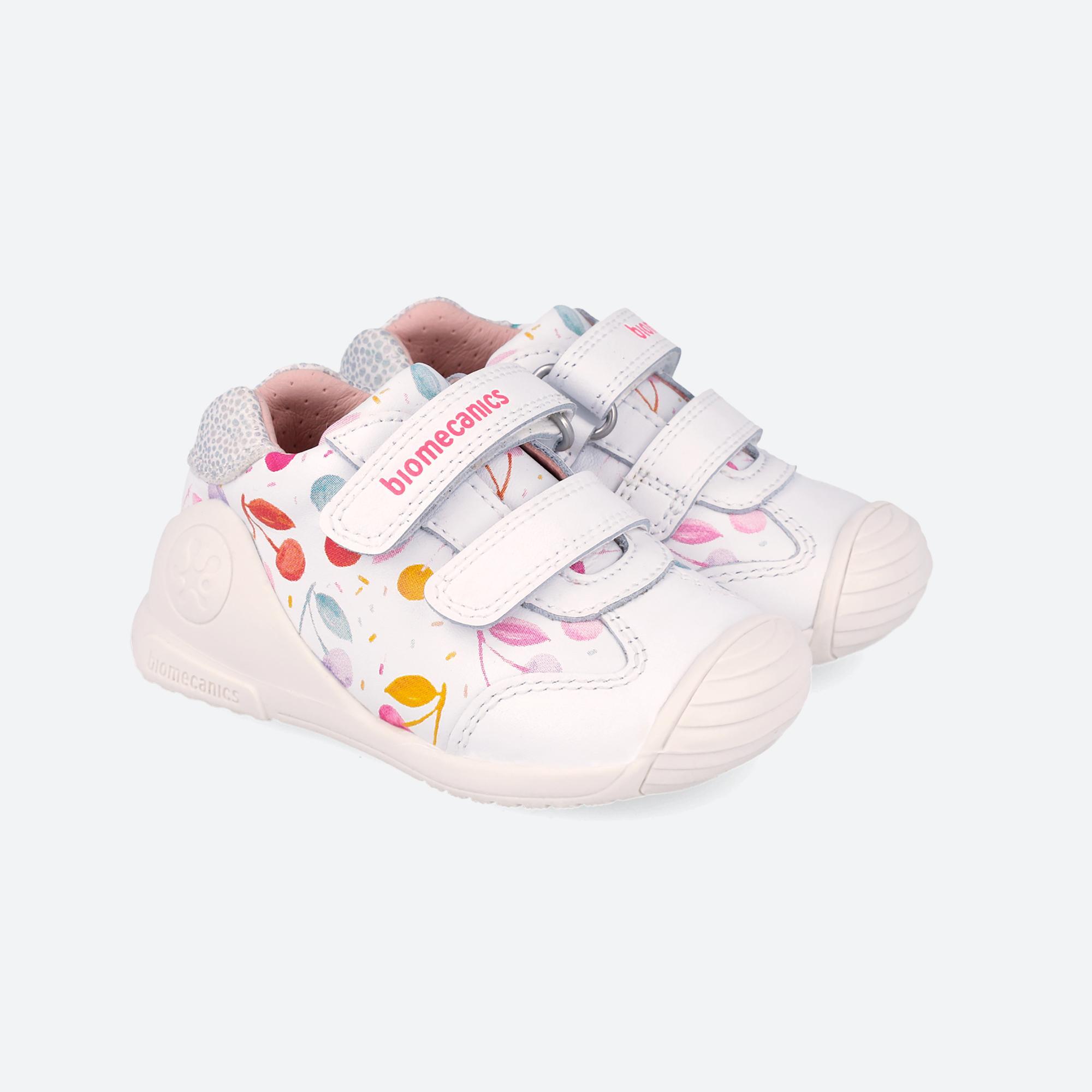 Sapatilhas Primeiros Passos Bebé Biomecanics 262102b Brancas com Velcro 2/6