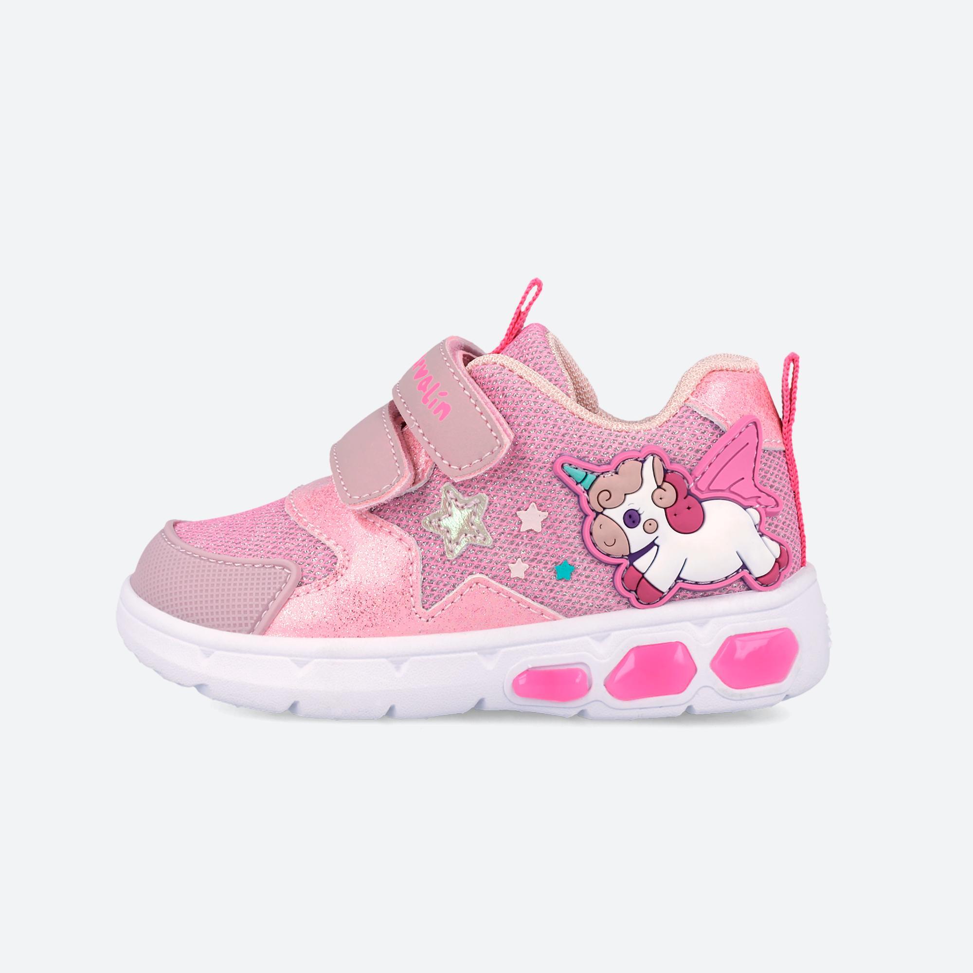 Zapatillas Niña Garvalín 262720A Rosas Cierre Adherente 5/7