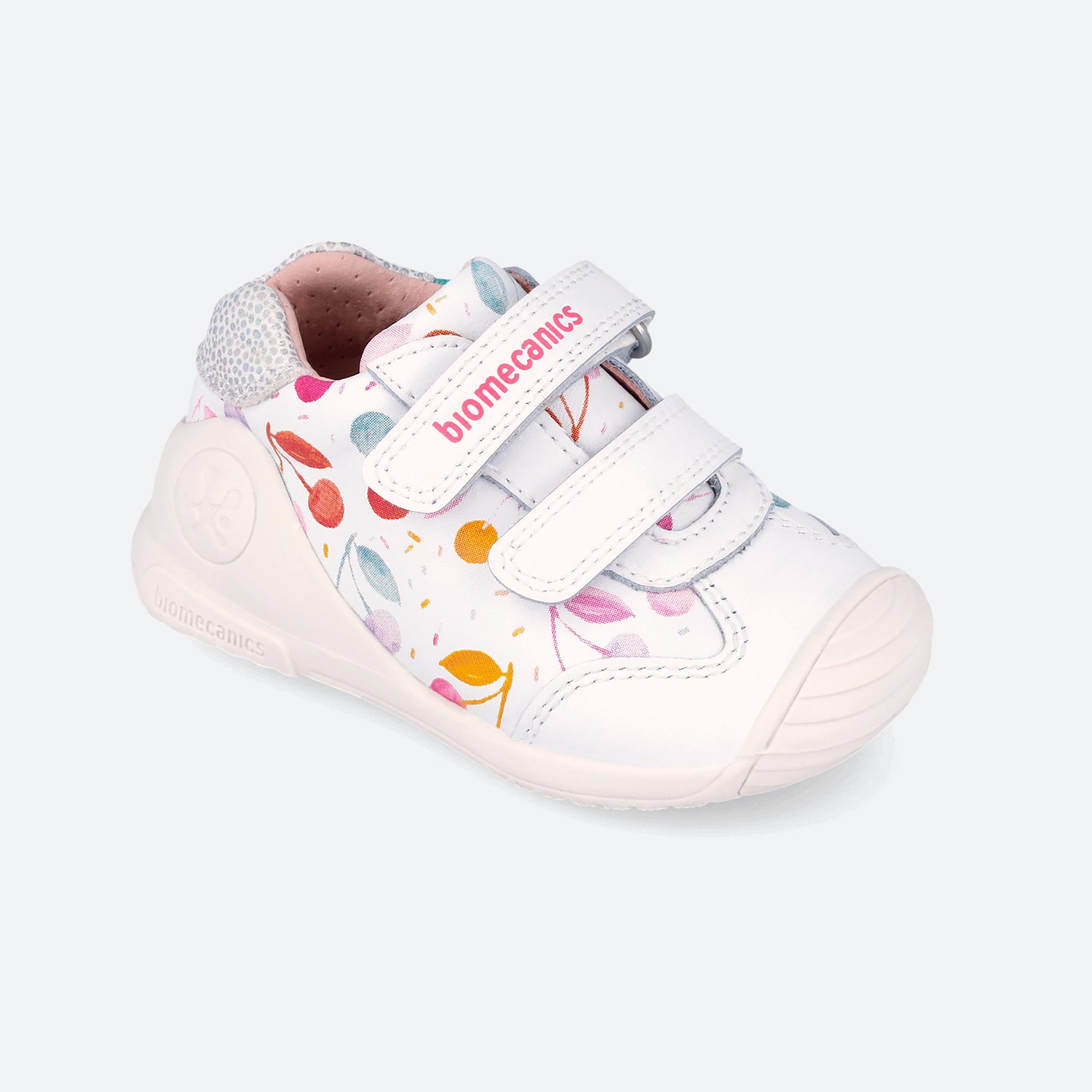 Sapatilhas Primeiros Passos Bebé Biomecanics 262102b Brancas com Velcro 4/6