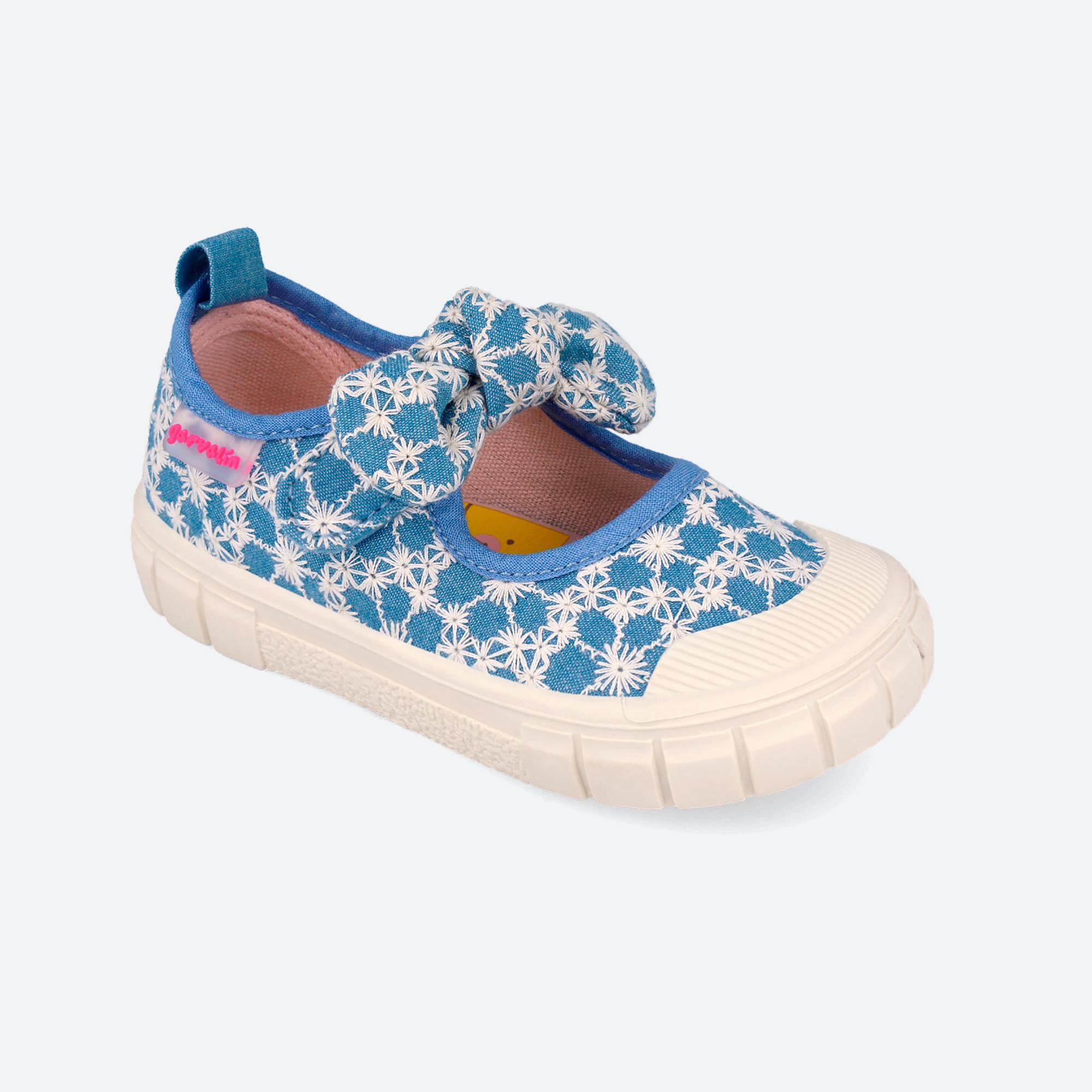 Zapatillas Barefoot Niña Garvalín 262383A Celestes Cierre Adherente 4/7