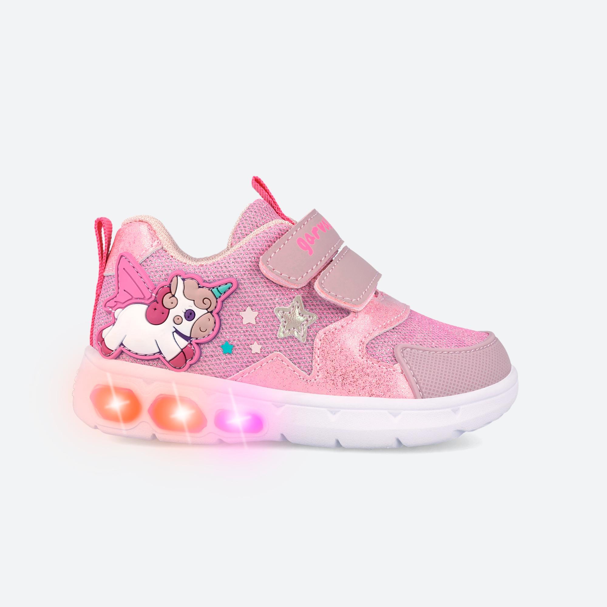 Zapatillas Niña Garvalín 262720A Rosas Cierre Adherente 6/7