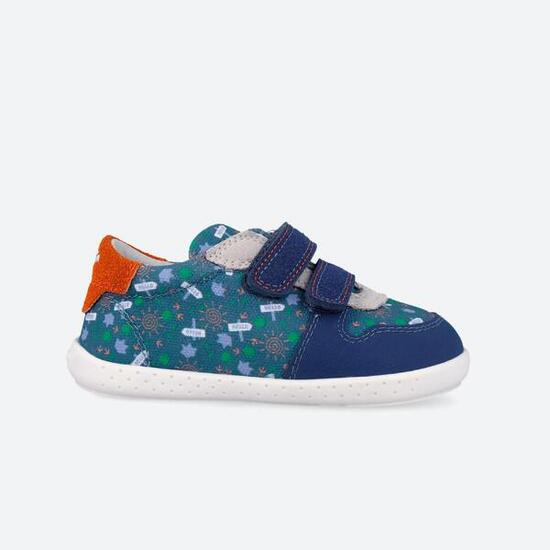 Zapatillas Barefoot Bebé Garvalín 262339A Azules Cierre Adherente