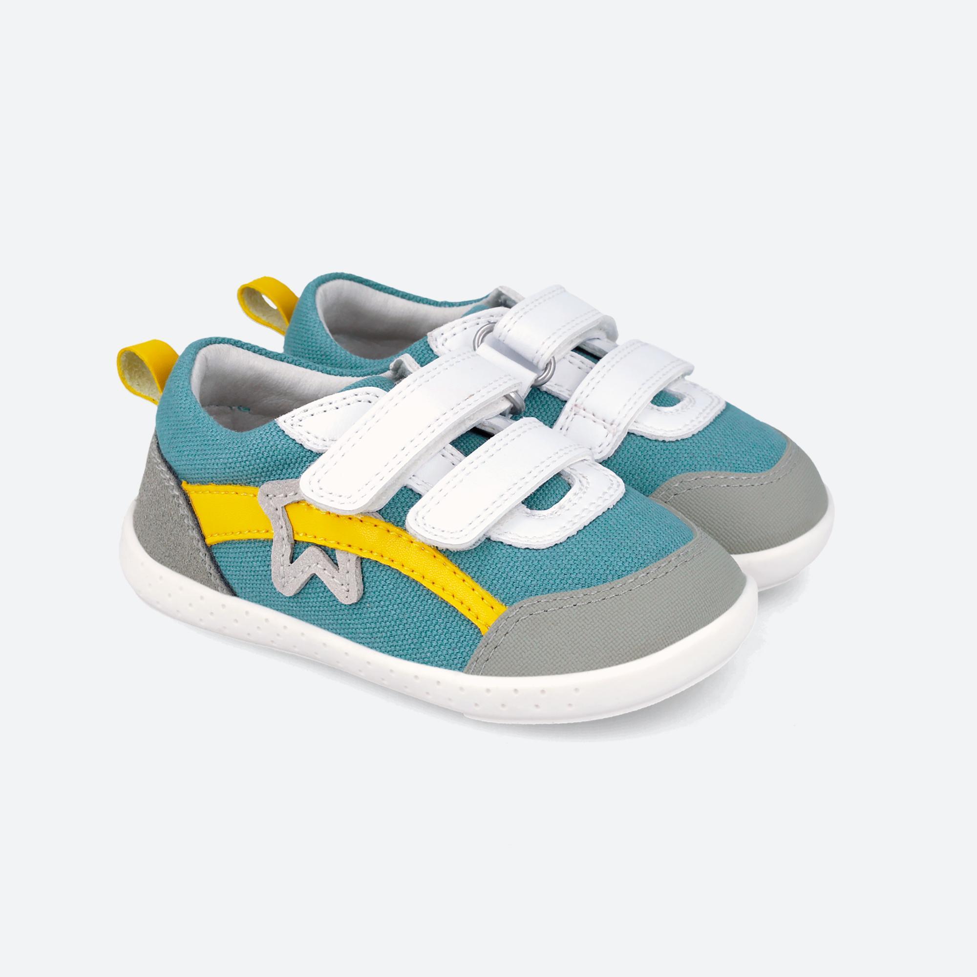 Zapatillas Barefoot Bebé Garvalín 262336A Azules Cierre Adherente 2/7