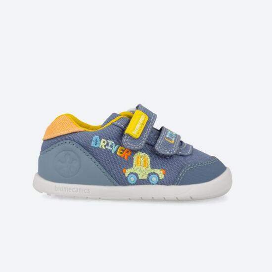 Zapatillas Barefoot Bebé Biomecanics 262196A Azules Cierre Adherente
