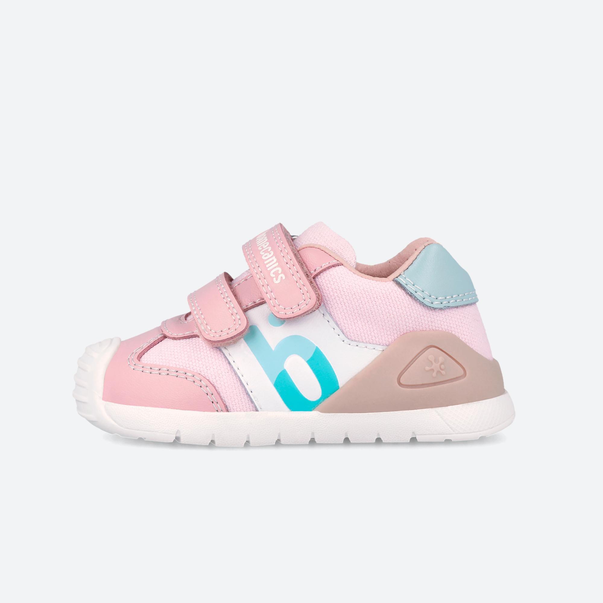 Sapatilhas Primeiros Passos Bebé Biomecanics 262121c _rosas com Velcro 5/6