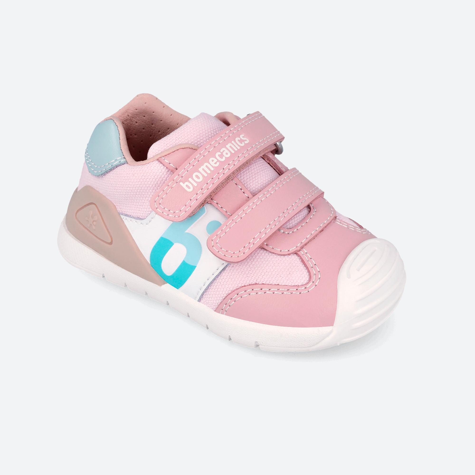 Sapatilhas Primeiros Passos Bebé Biomecanics 262121c _rosas com Velcro 4/6