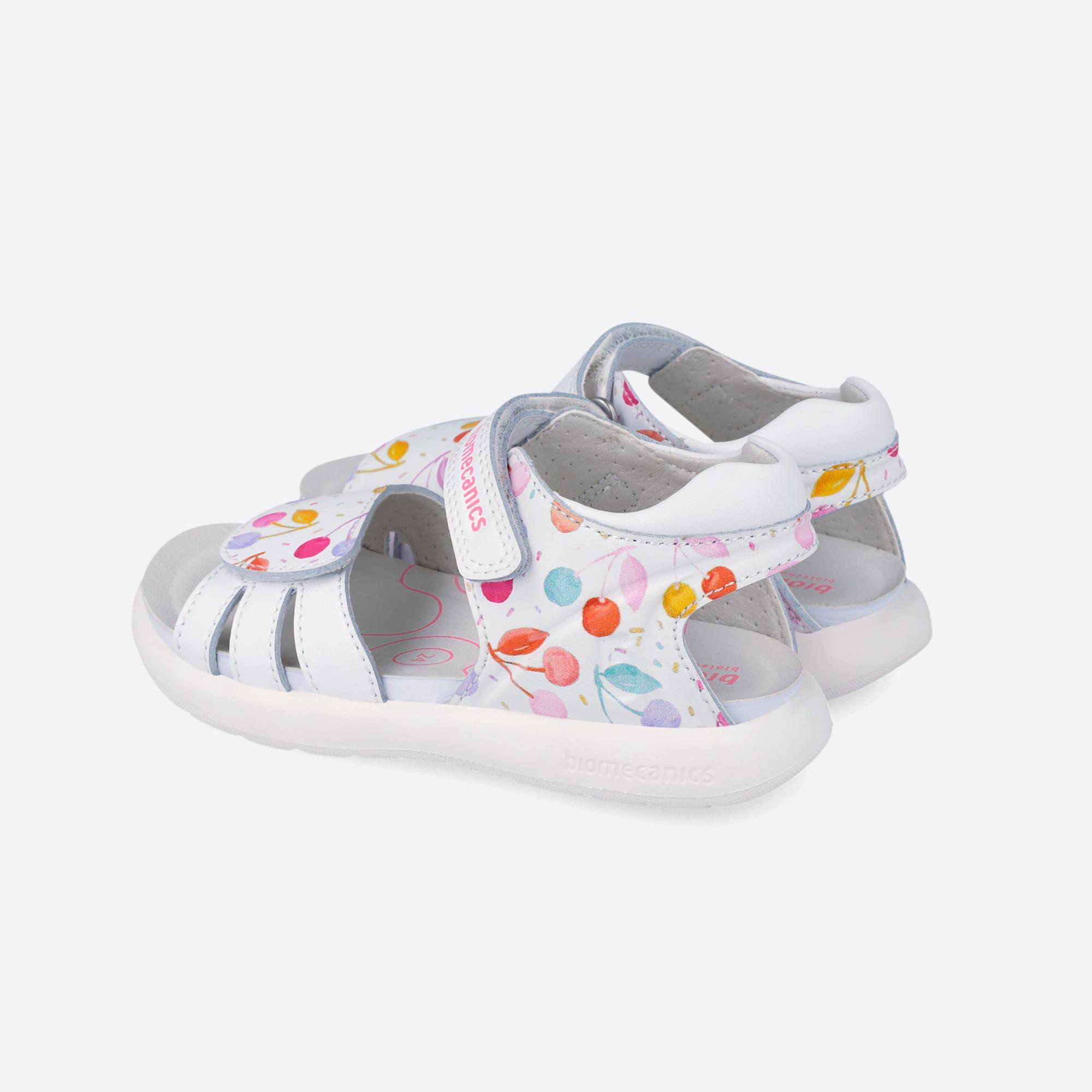 Sandálias Menina Biomecanics 262205a Brancas com Velcro 3/6