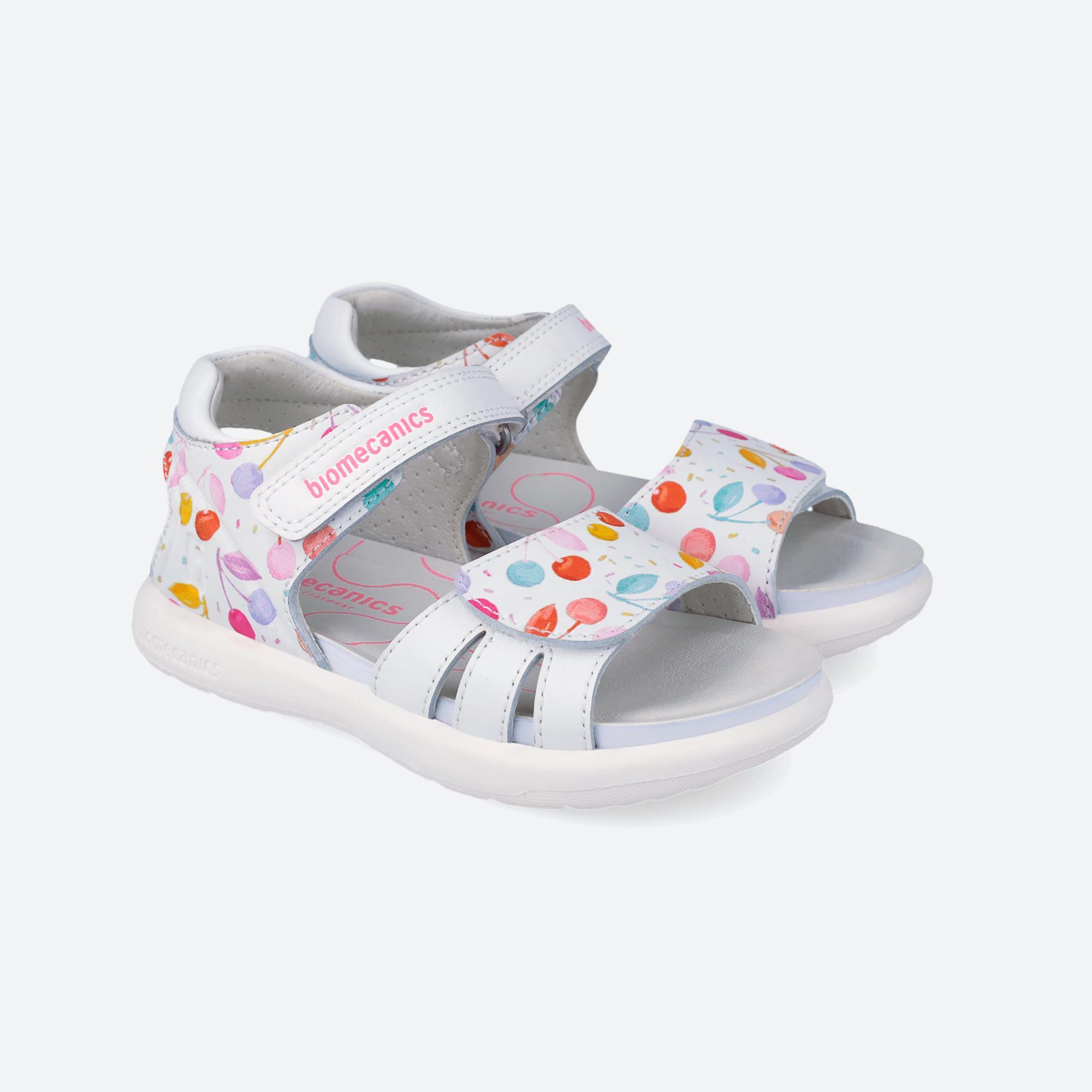 Sandálias Menina Biomecanics 262205a Brancas com Velcro 2/6