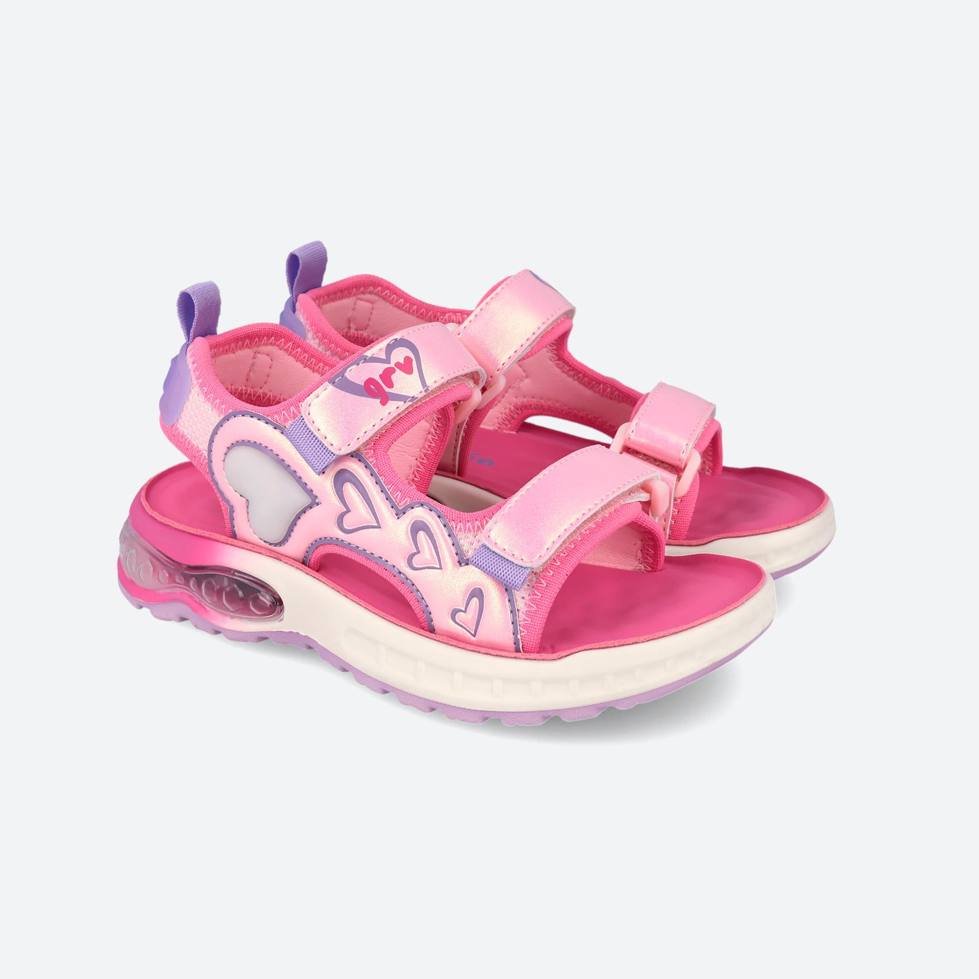 Sandálias Menina Garvalín 262778b em Rosa com Velcro 2/7