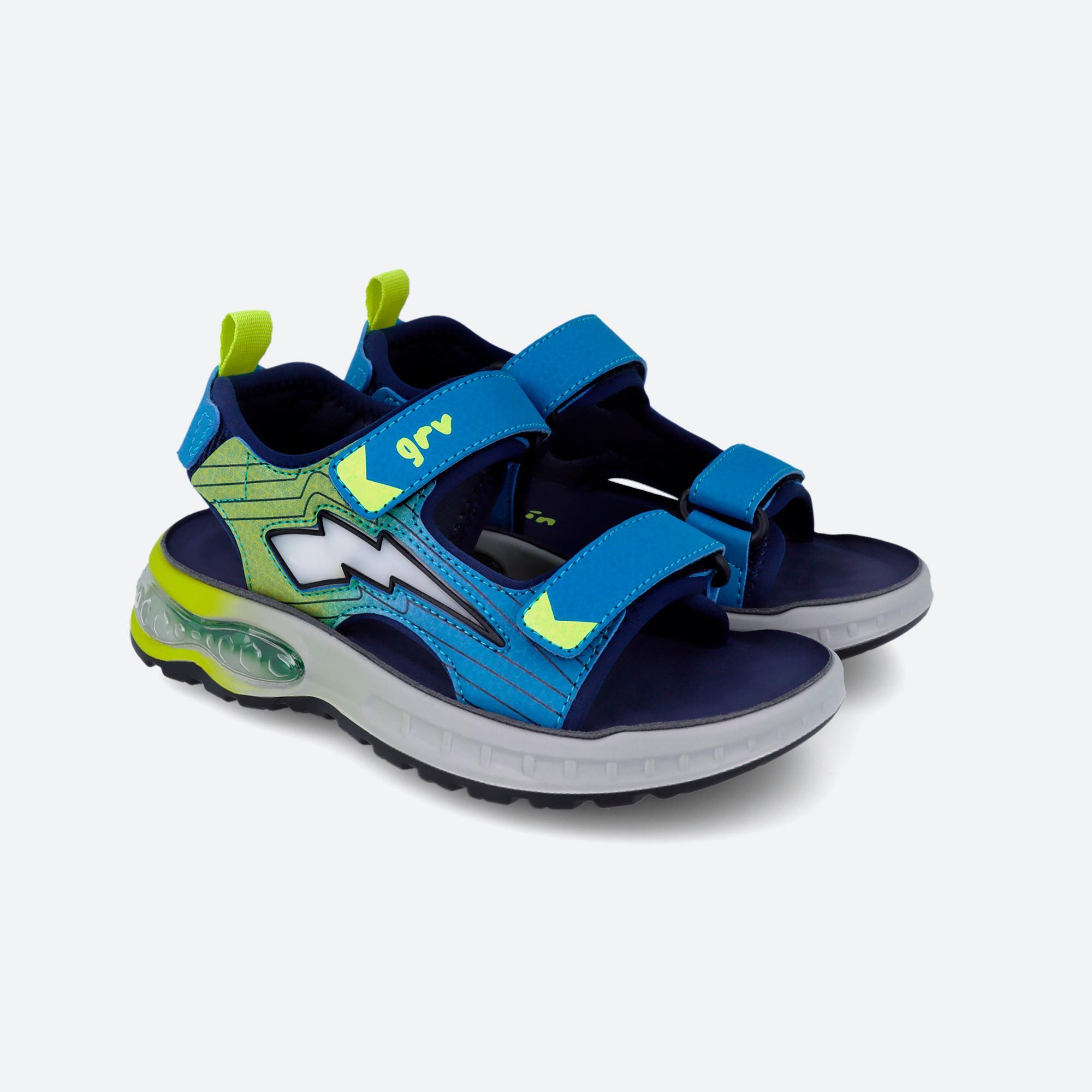 Sandálias Menino Garvalín 262777a em Azul com Velcro 2/7