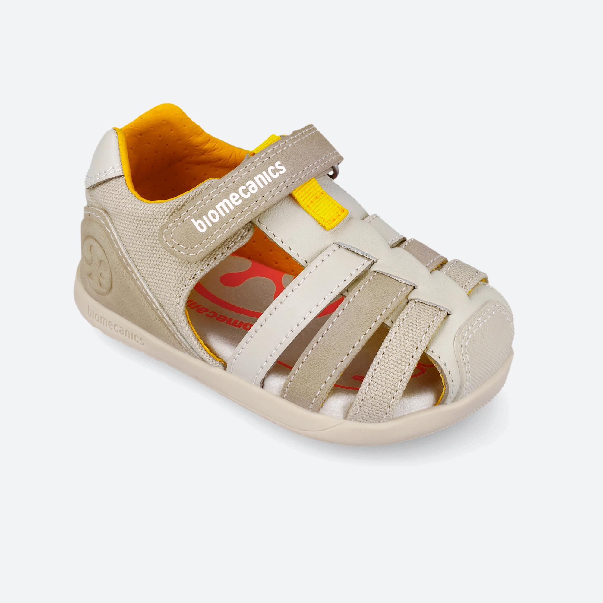 Sandálias Barefoot Bebé Biomecanics 262168b Bege com Velcro 4/6