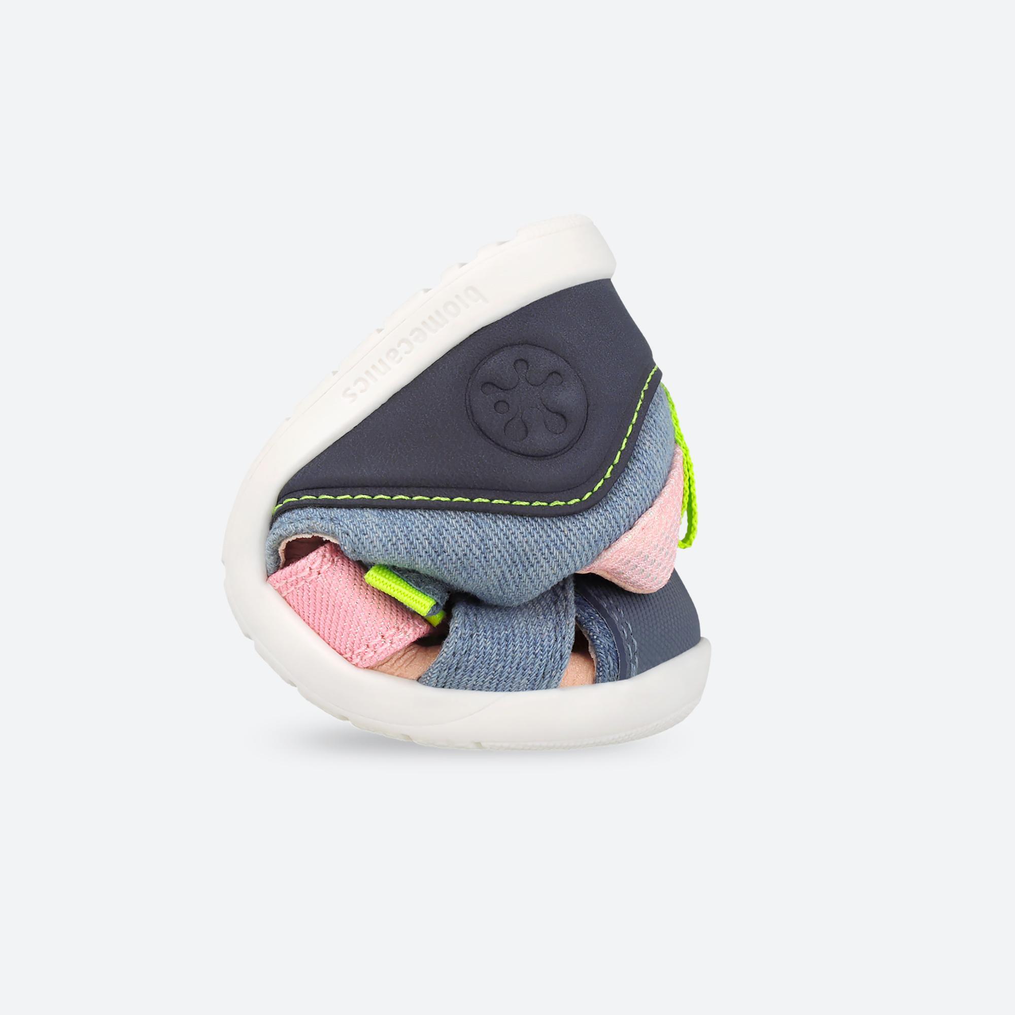 Sandálias Barefoot Bebé Biomecanics 262199c Índigo/rosa com Velcro 3/6
