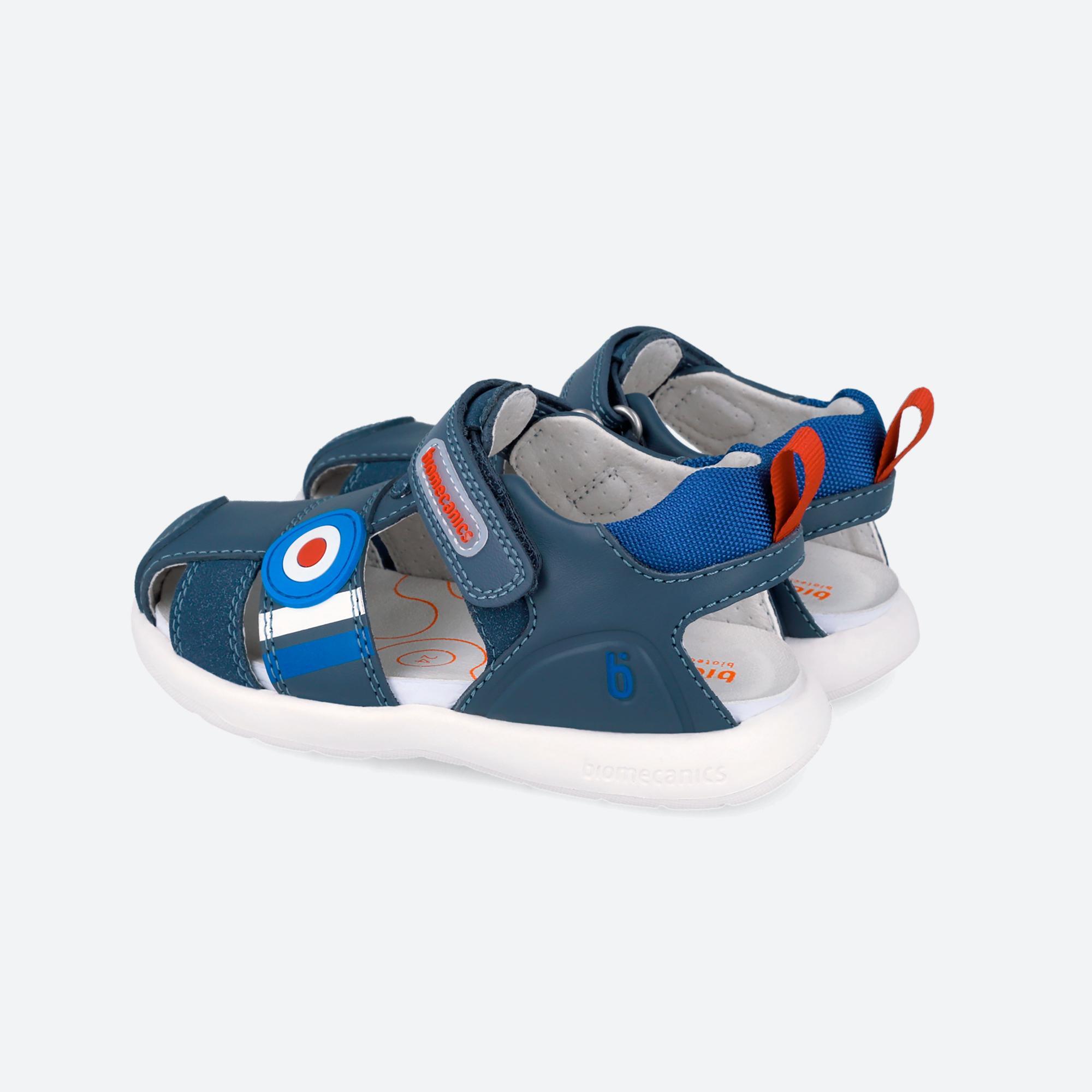 Sandalias Niño Biomecanics 262234A Azules Cierre Adherente 3/6