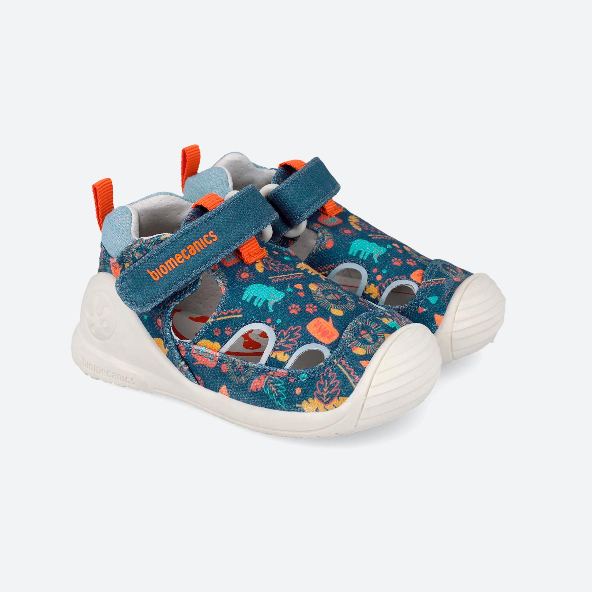 Sandálias Primeiros Passos Bebé Biomecanics 262184a em Azul com Velcro 2/6