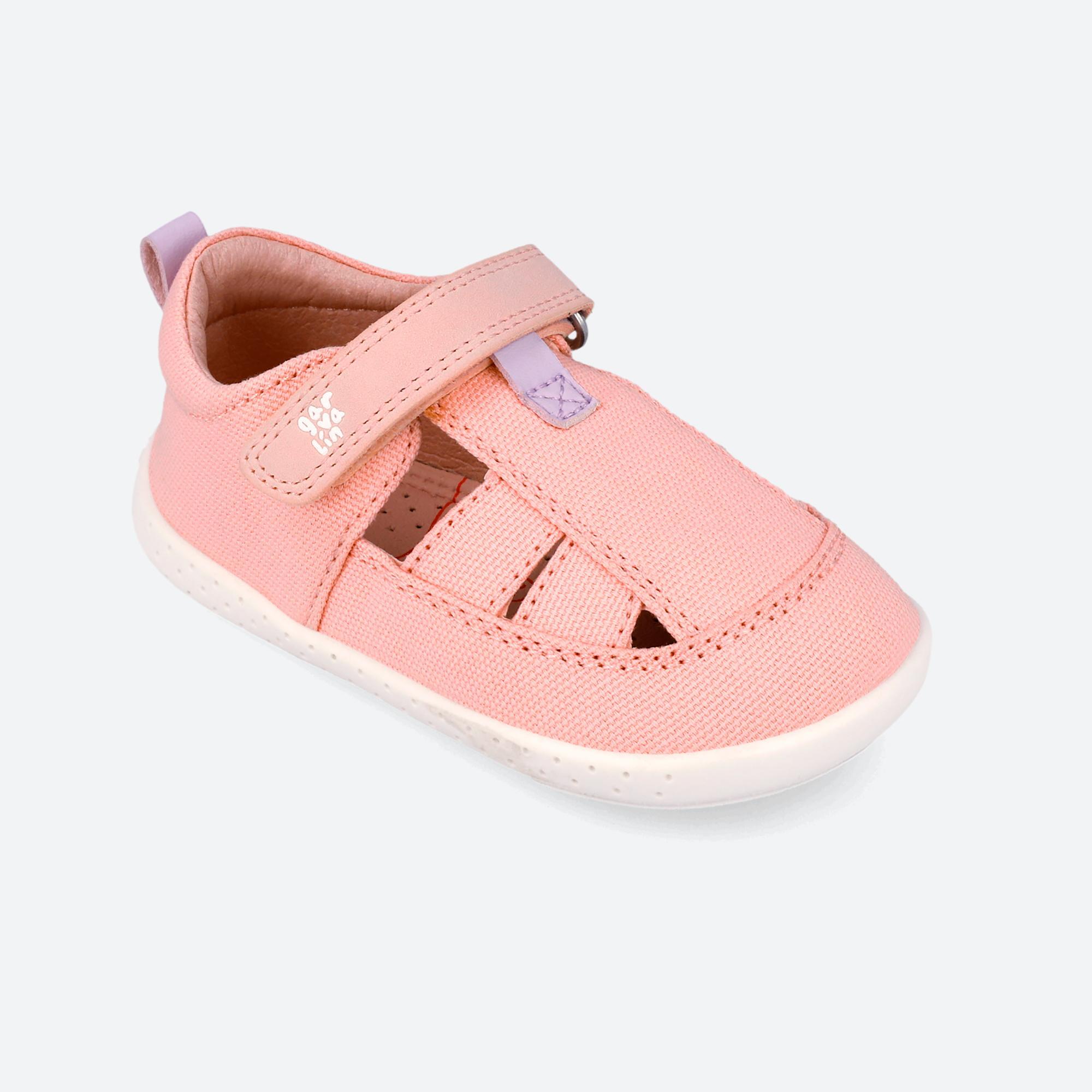 Sandálias Barefoot Bebé Garvalín 262341d em Rosa com Velcro 4/7