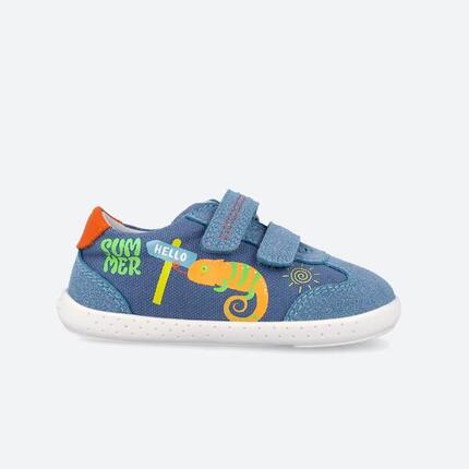 Zapatillas Barefoot Bebé Garvalín 262340A Azules Cierre Adherente