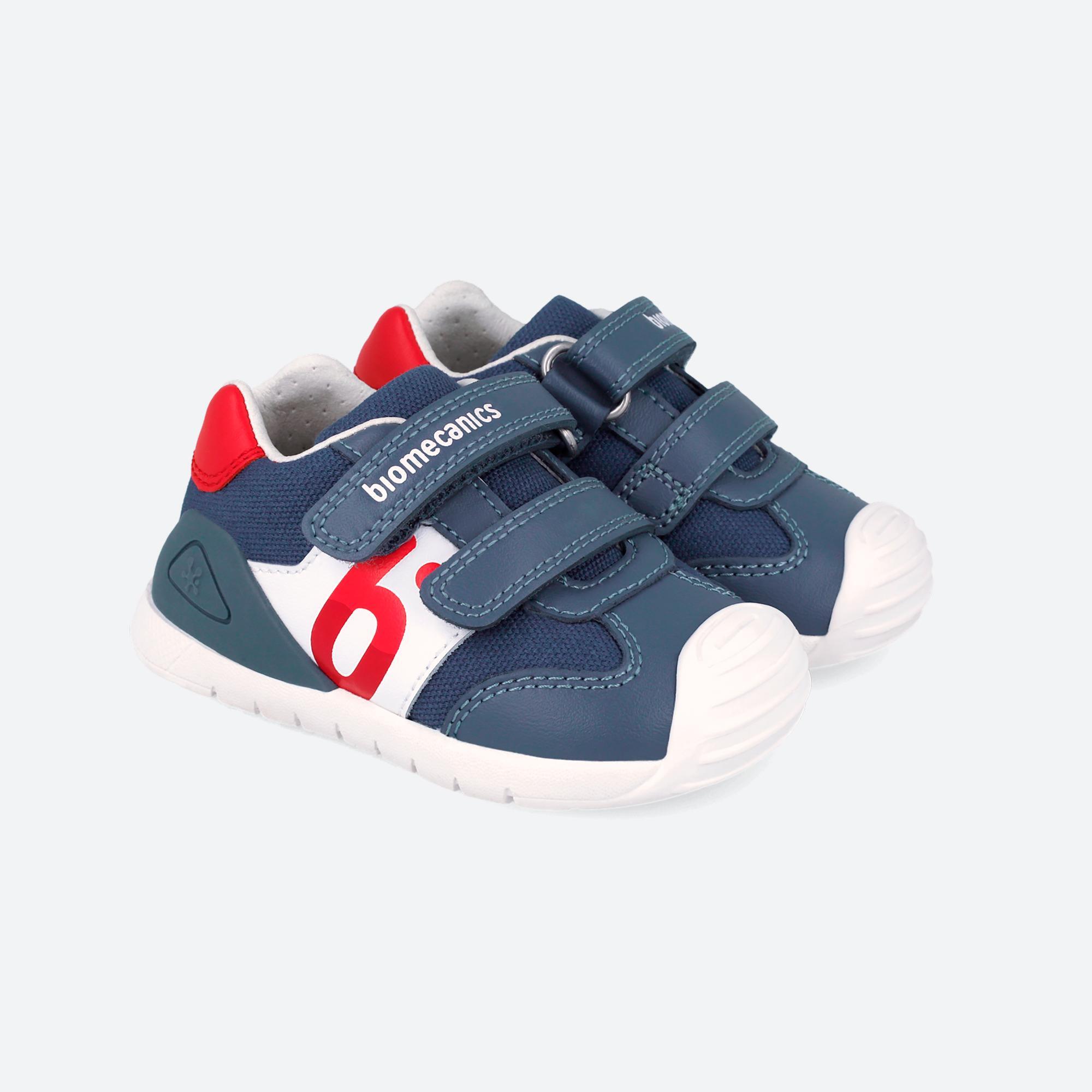 Zapatillas Primeros Pasos Bebé Biomecanics 262121A Azules Cierre Adherente 2/6
