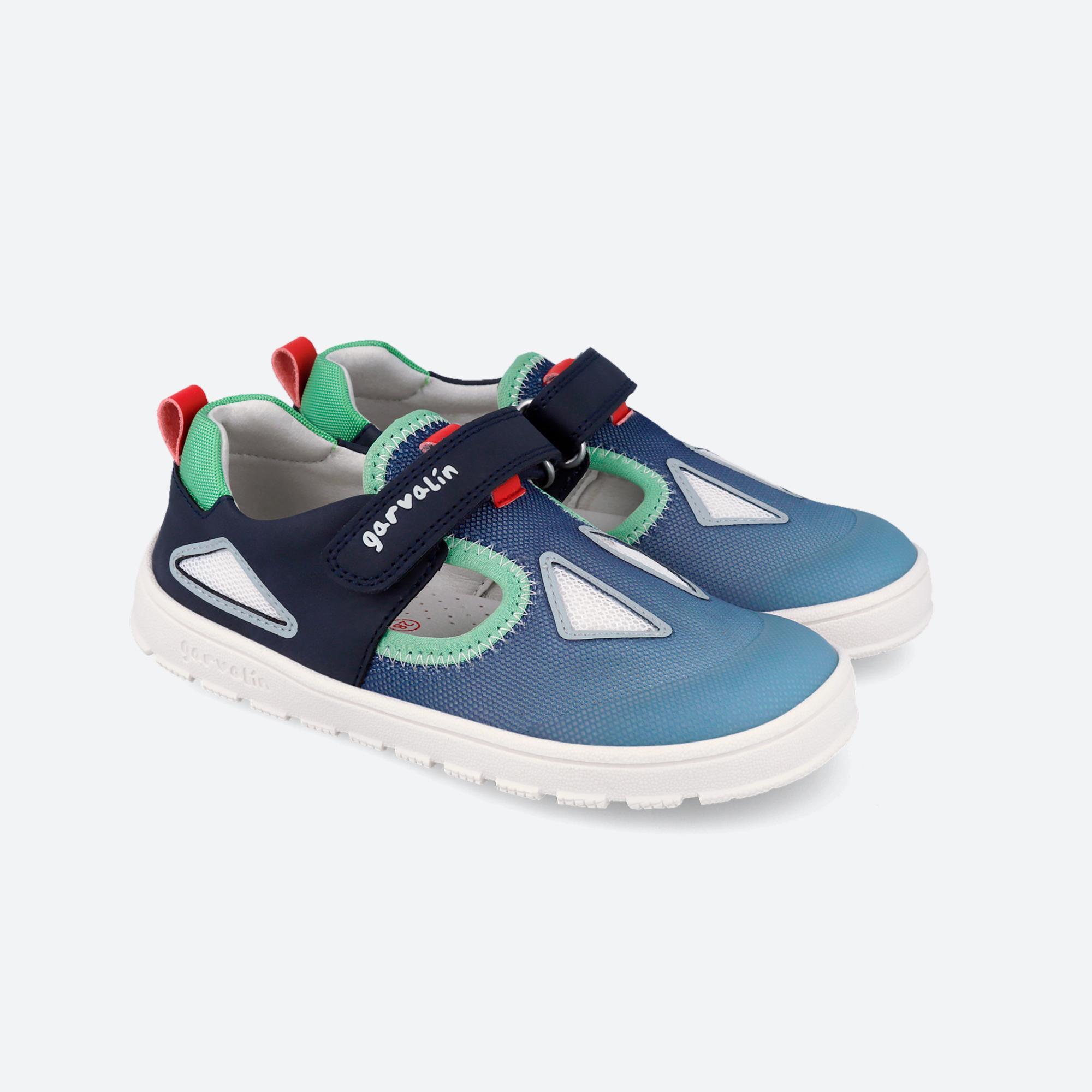 Sapatilhas Barefoot Menino Garvalín 262383a Celestes com Velcro 2/7