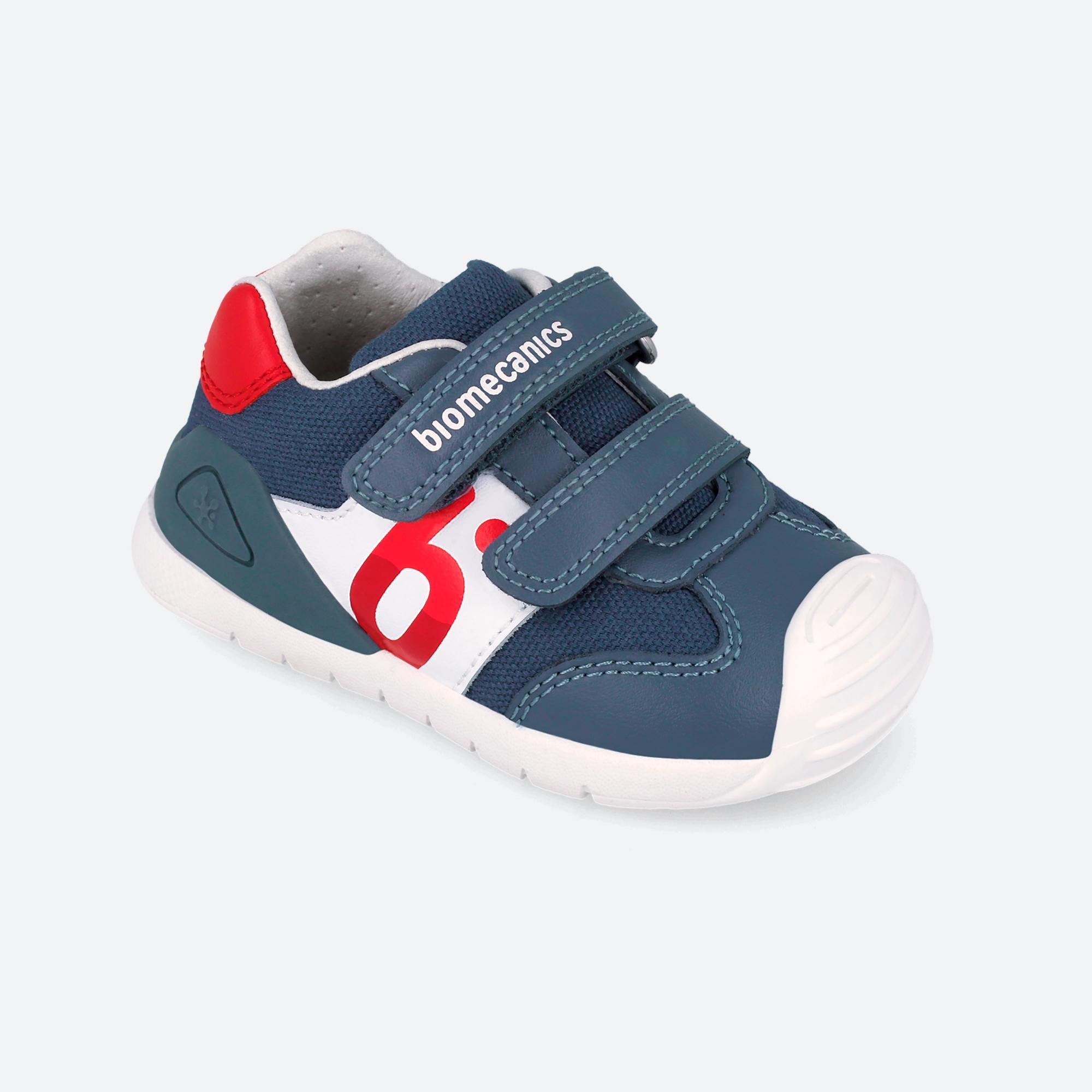 Zapatillas Primeros Pasos Bebé Biomecanics 262121A Azules Cierre Adherente 4/6