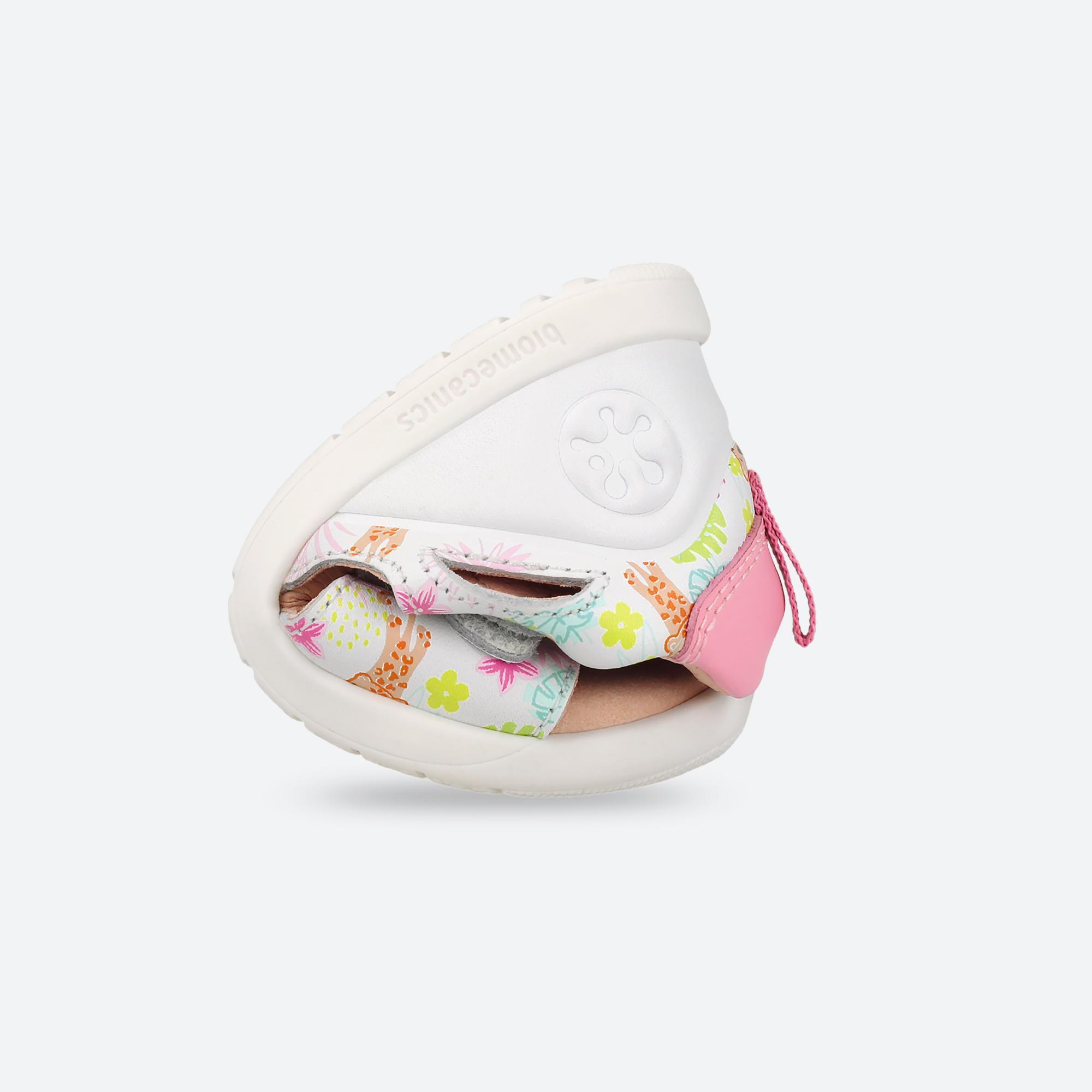 Sandálias Barefoot Bebé Biomecanics 262163a em Branco com Velcro 3/7