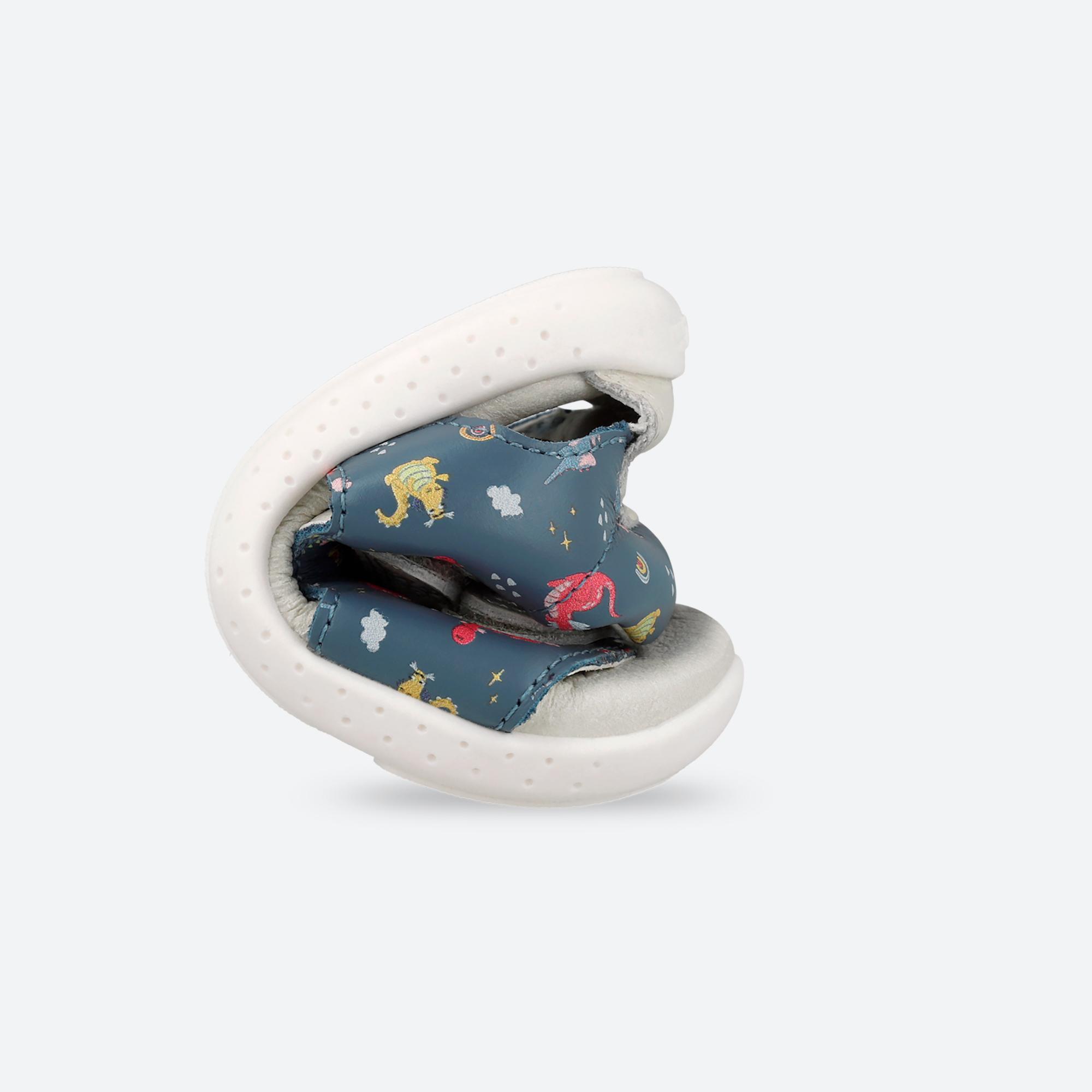Sandálias Barefoot Bebé Garvalín 262330a em Azul com Velcro 3/7