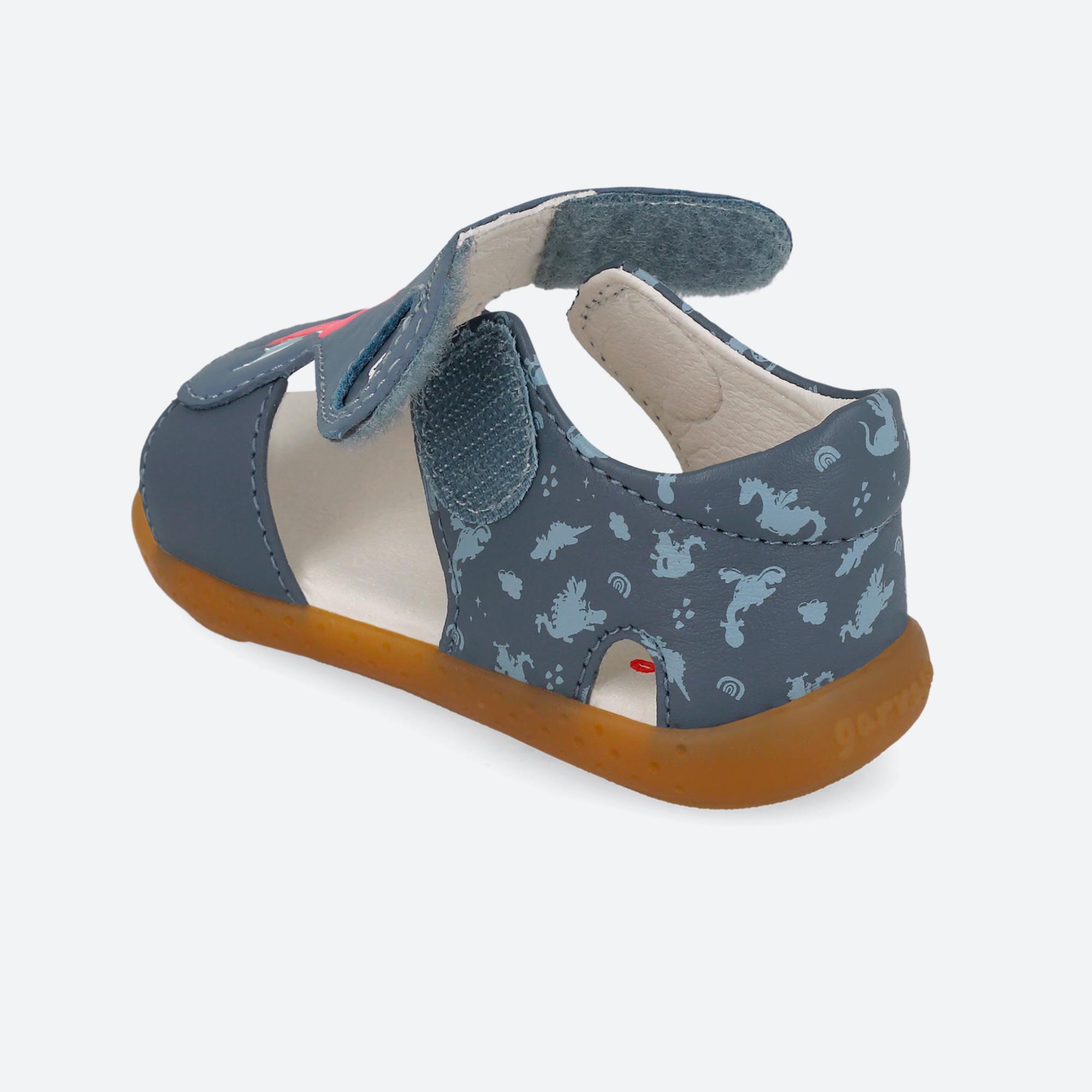 Sandálias Barefoot Bebé Garvalín 262330a em Azul com Velcro 7/7