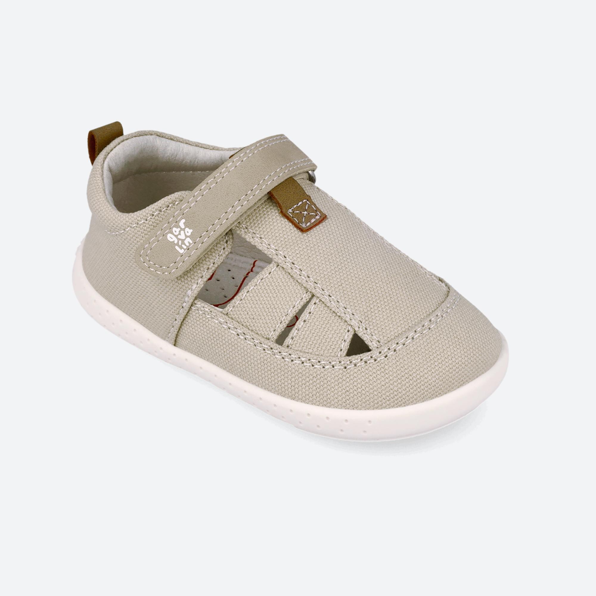 Sandálias Barefoot Bebé Garvalín 262341b em Bege com Velcro 4/7