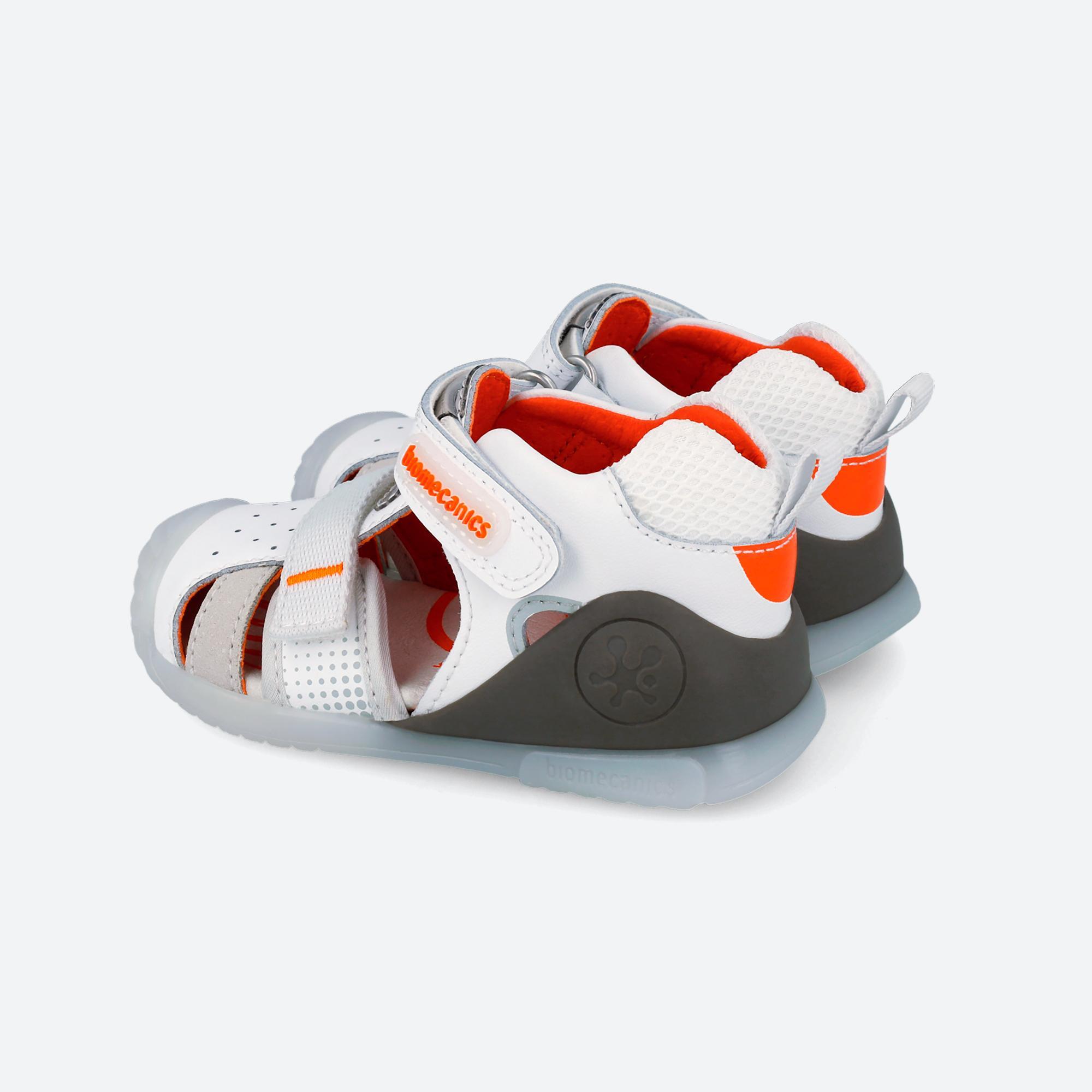 Sandálias Primeiros Passos Bebé Biomecanics 262124b em Branco com Velcro 3/6
