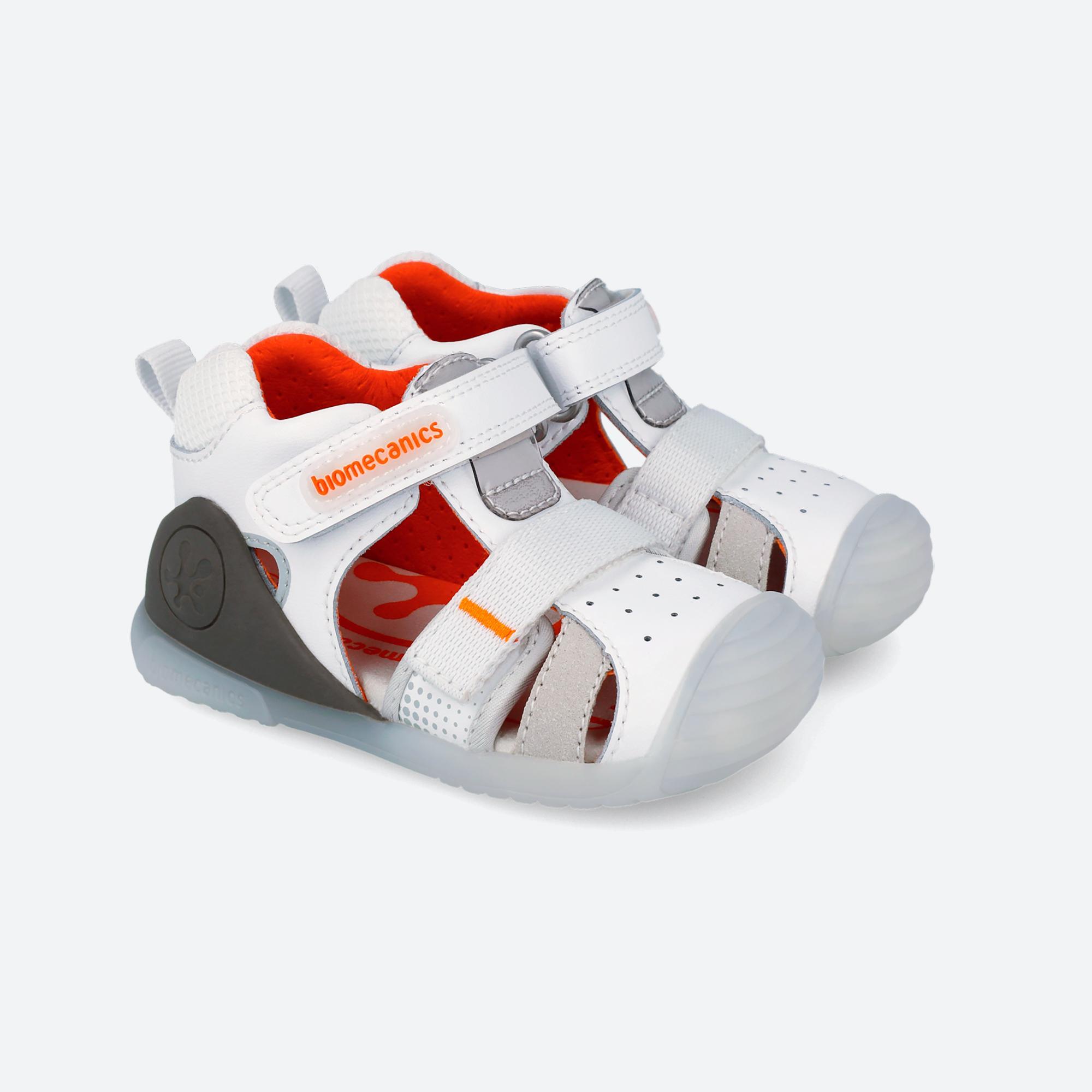 Sandálias Primeiros Passos Bebé Biomecanics 262124b em Branco com Velcro 2/6