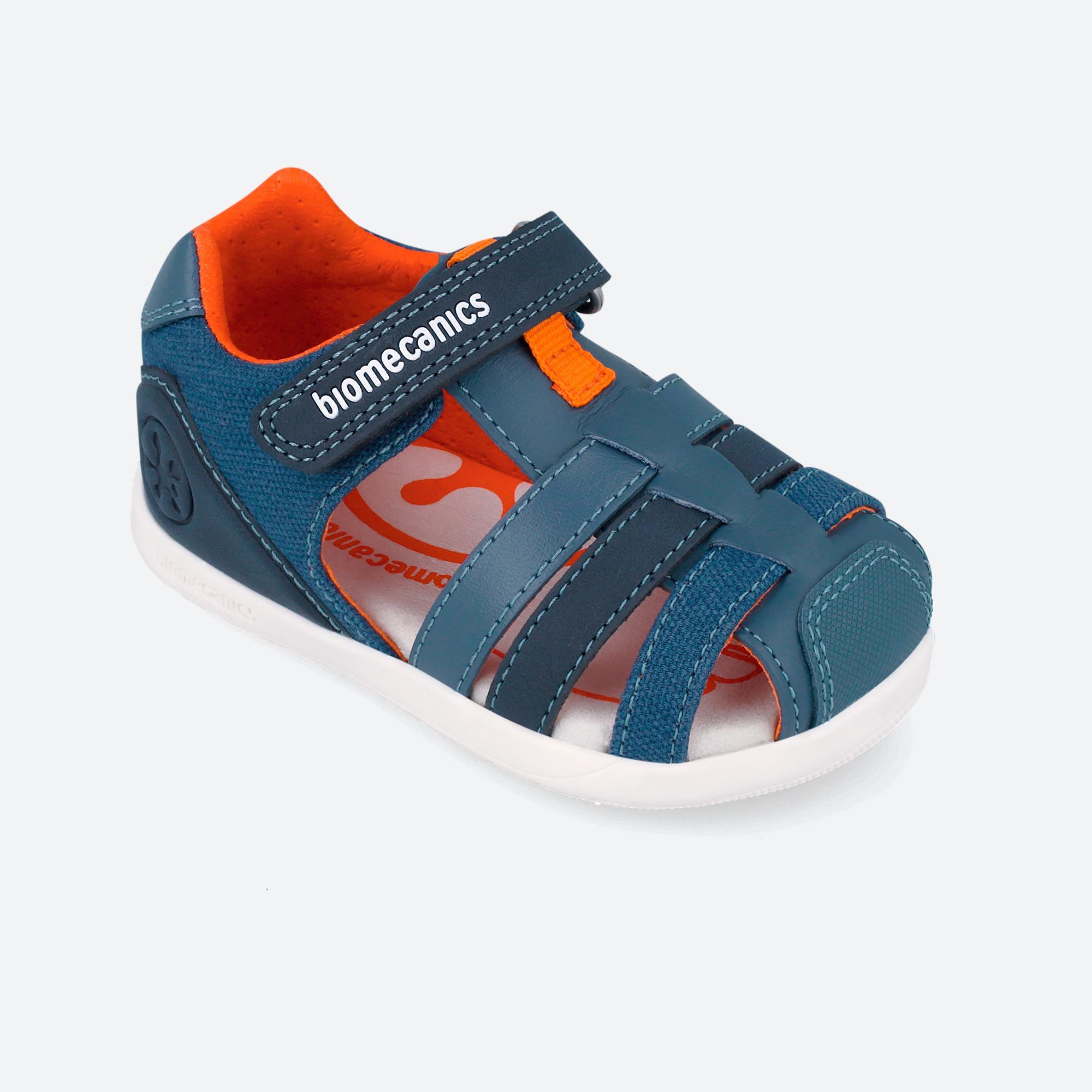 Sandálias Barefoot Bebé Biomecanics 262168a Azuis com Velcro 4/6