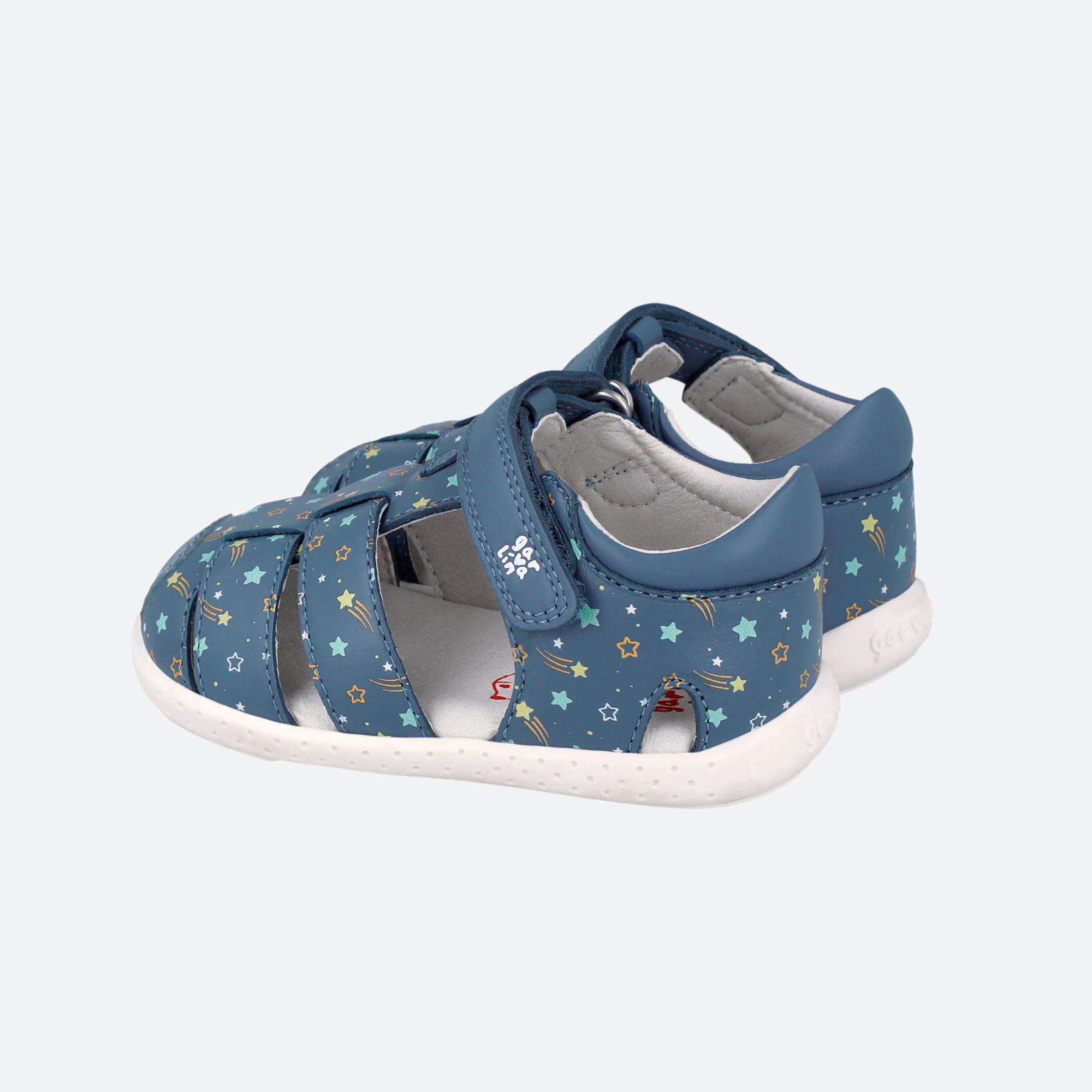 Sandalias Barefoot Bebé Garvalín 262327A Azules ierre Adherente 5/7