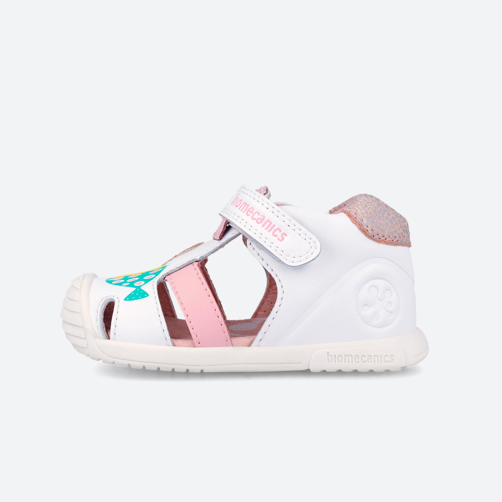 Sandálias Primeiros Passos Bebé Biomecanics 262108b em Branco com Velcro 5/6