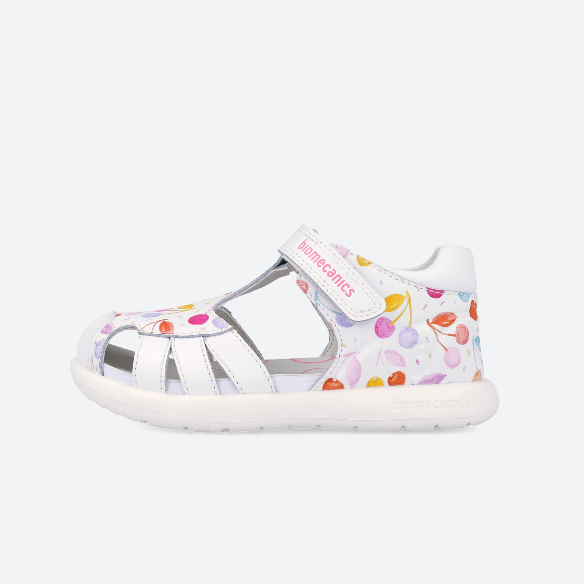 Sandálias Menina Biomecanics 262202a em Branco com Velcro 5/6