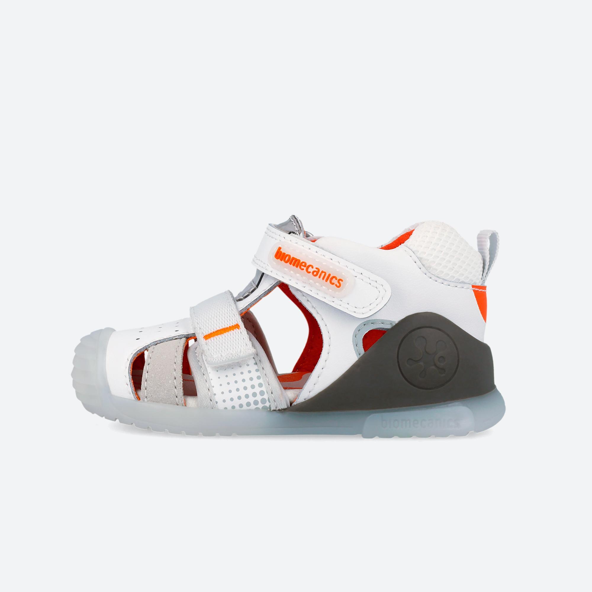 Sandálias Primeiros Passos Bebé Biomecanics 262124b em Branco com Velcro 5/6