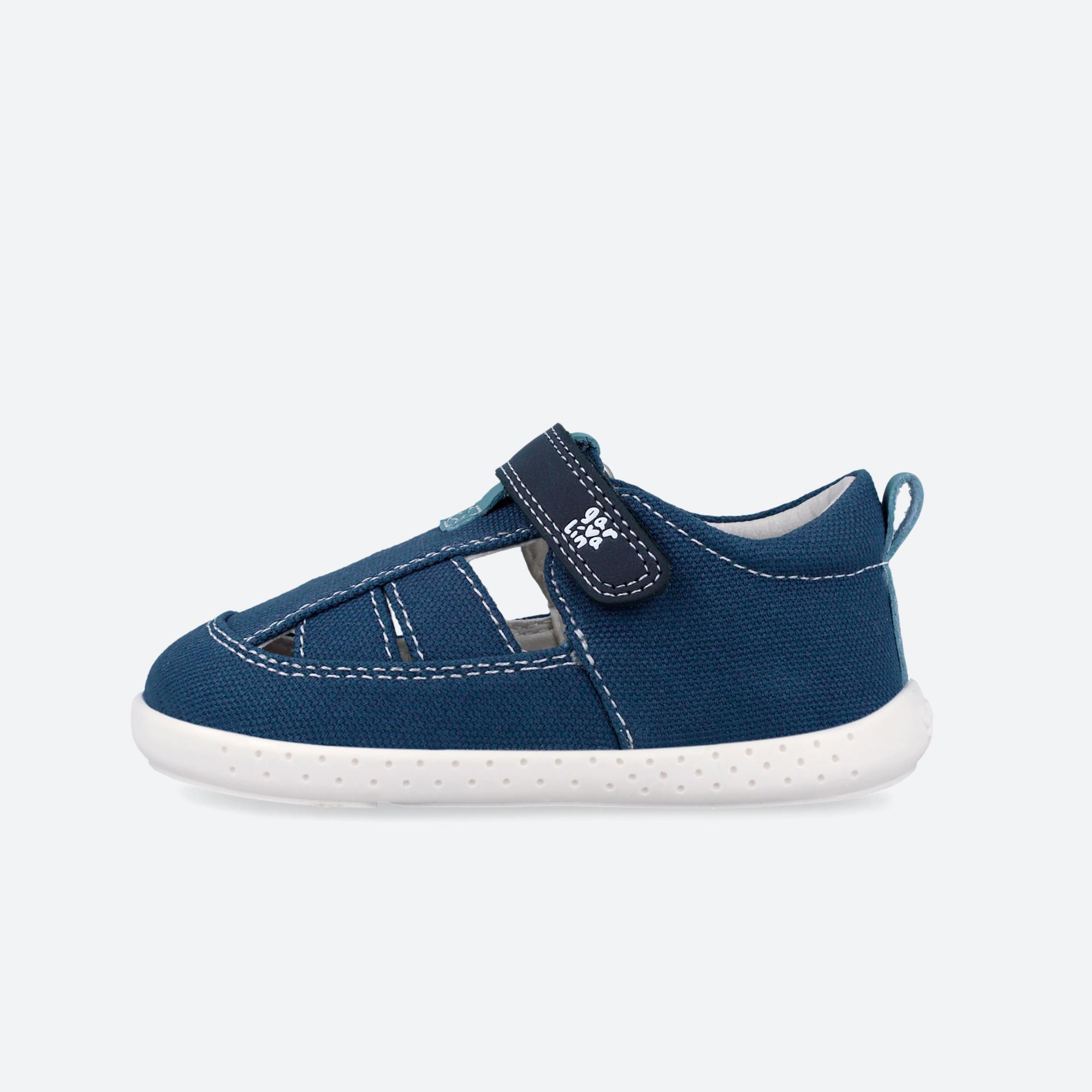 Sandalias Barefoot Bebé Garvalín 262341A Azul marino Cierre Adherente 6/7