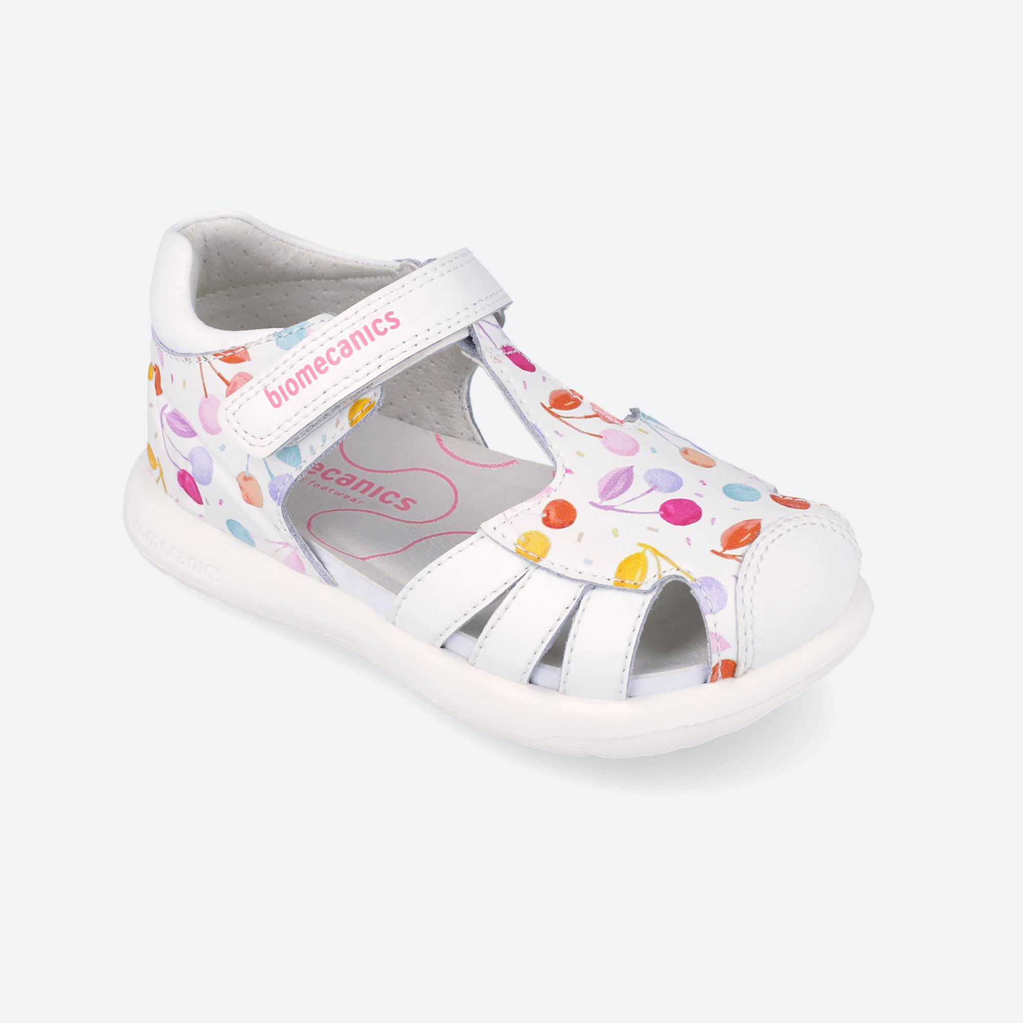 Sandálias Menina Biomecanics 262202a em Branco com Velcro 4/6