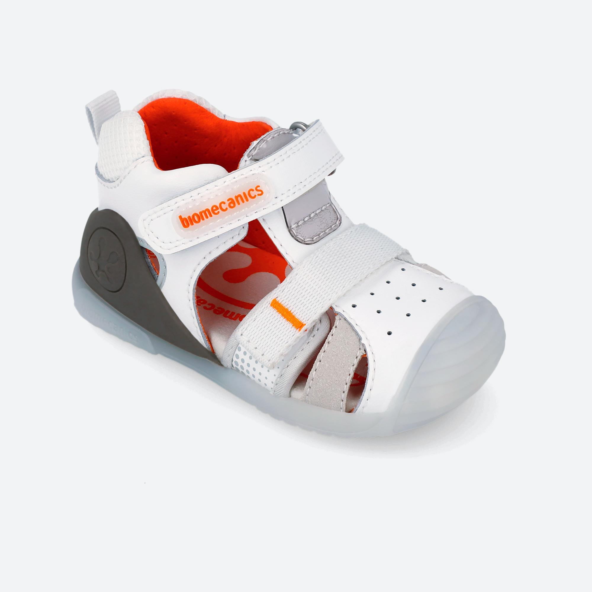 Sandálias Primeiros Passos Bebé Biomecanics 262124b em Branco com Velcro 4/6